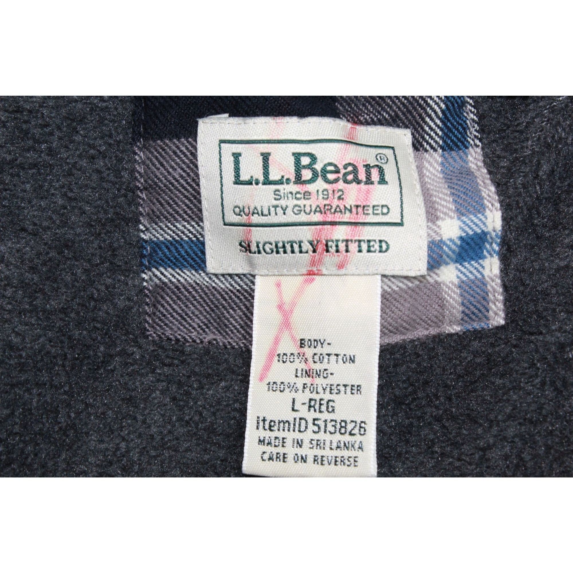 L.L. Bean LL Bean Men Fleece Lined Flannel Shirt Traditional Fit Coal Size US L / EU 52-54 / 3 - 7 Thumbnail