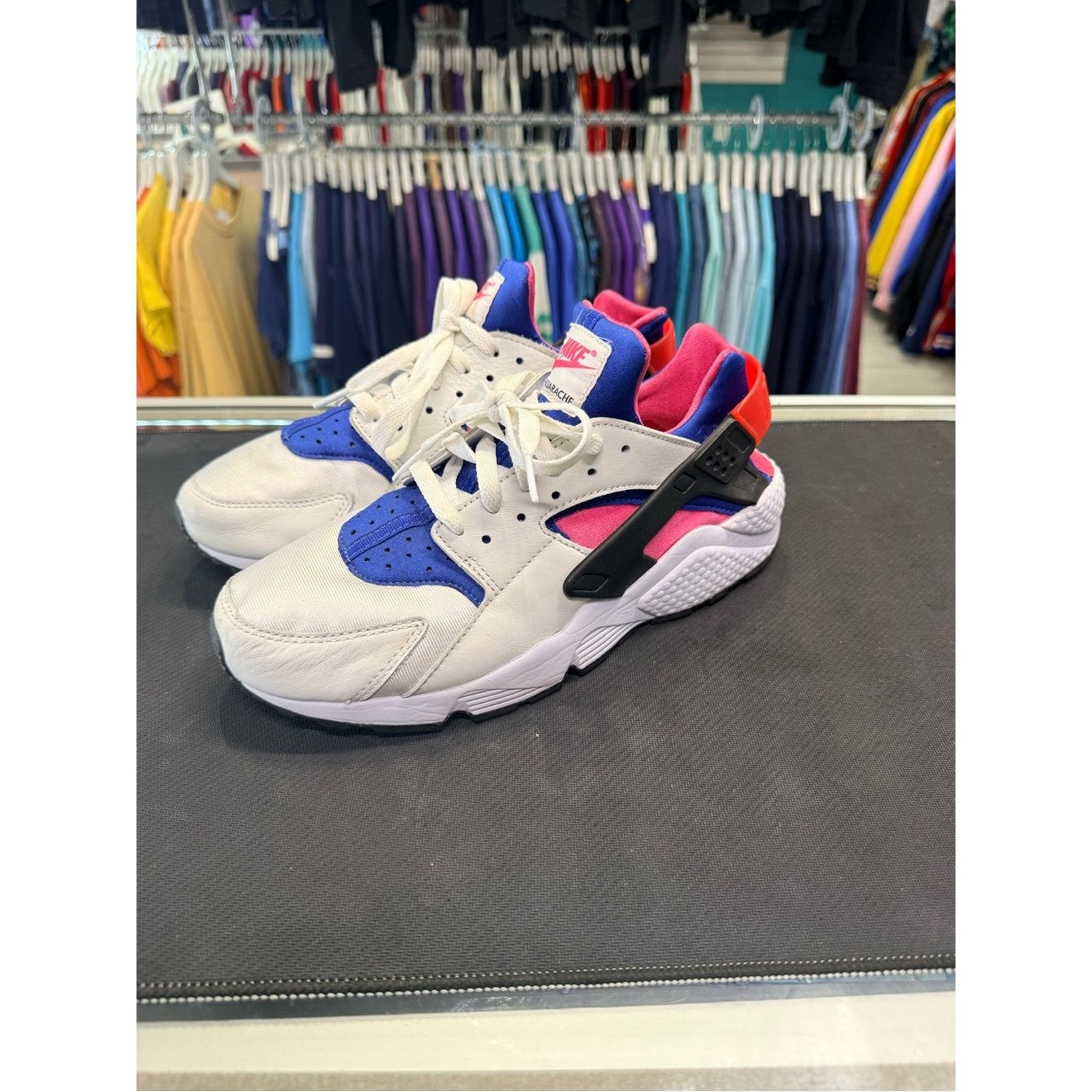 Nike Nike Air Huarache Run White Blue Hyper Pink Sneakers Size US 9 / EU 42 - 3 Thumbnail