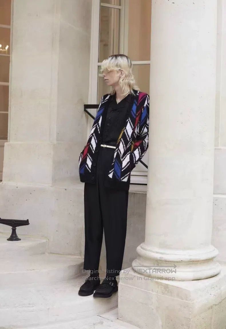 Saint Laurent Paris Saint Laurent Paris Color block mohair knit cardigan Size US M / EU 48-50 / 2 - 8 Thumbnail