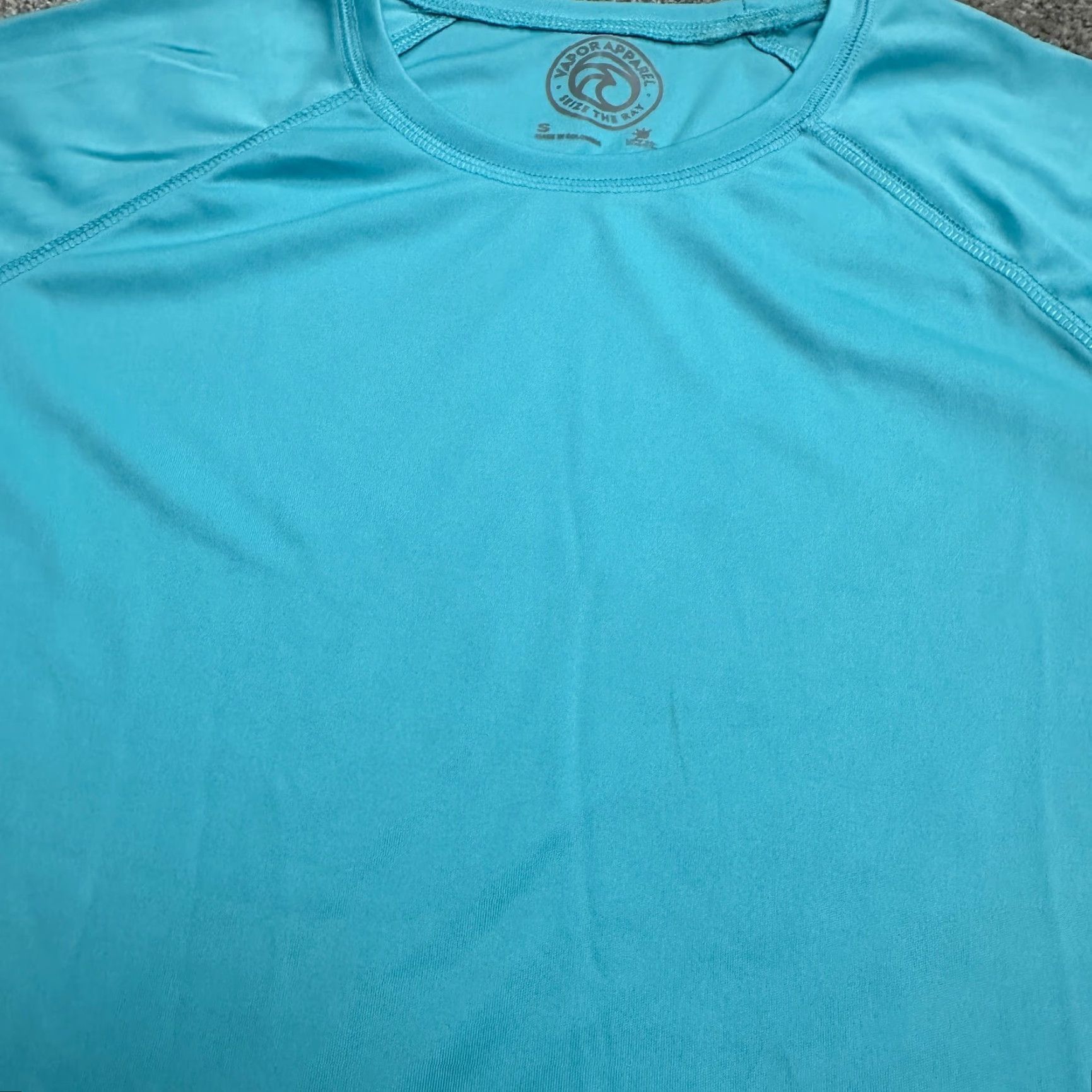 Vintage Vapor Apparel Active Shirt Womens S Blue Raglan Long Sleeve Crew Neck Top Size S / US 4 / IT 40 - 5 Thumbnail