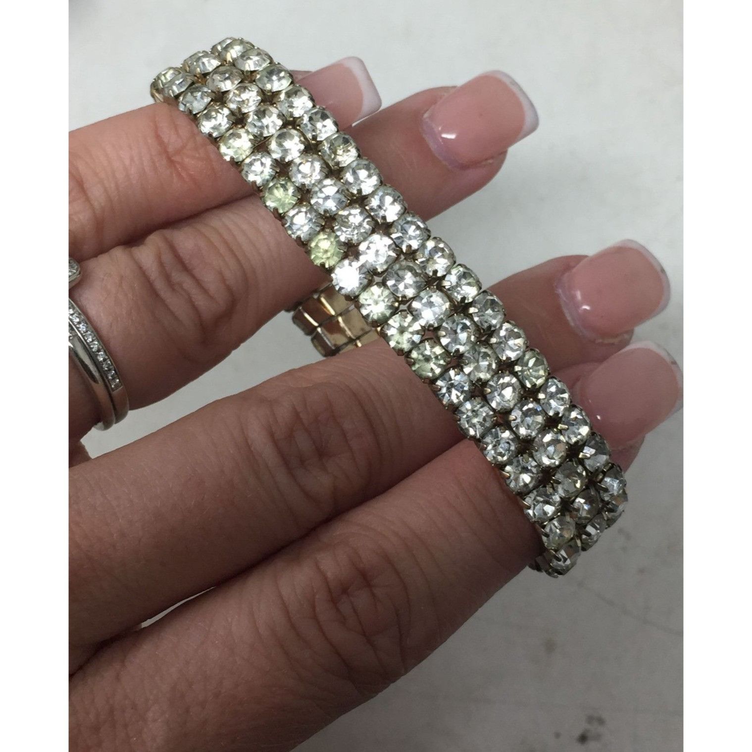 Other Women's Classy Elegant Silver Toned Rhinestone Bracelet Size ONE SIZE - 8 Thumbnail