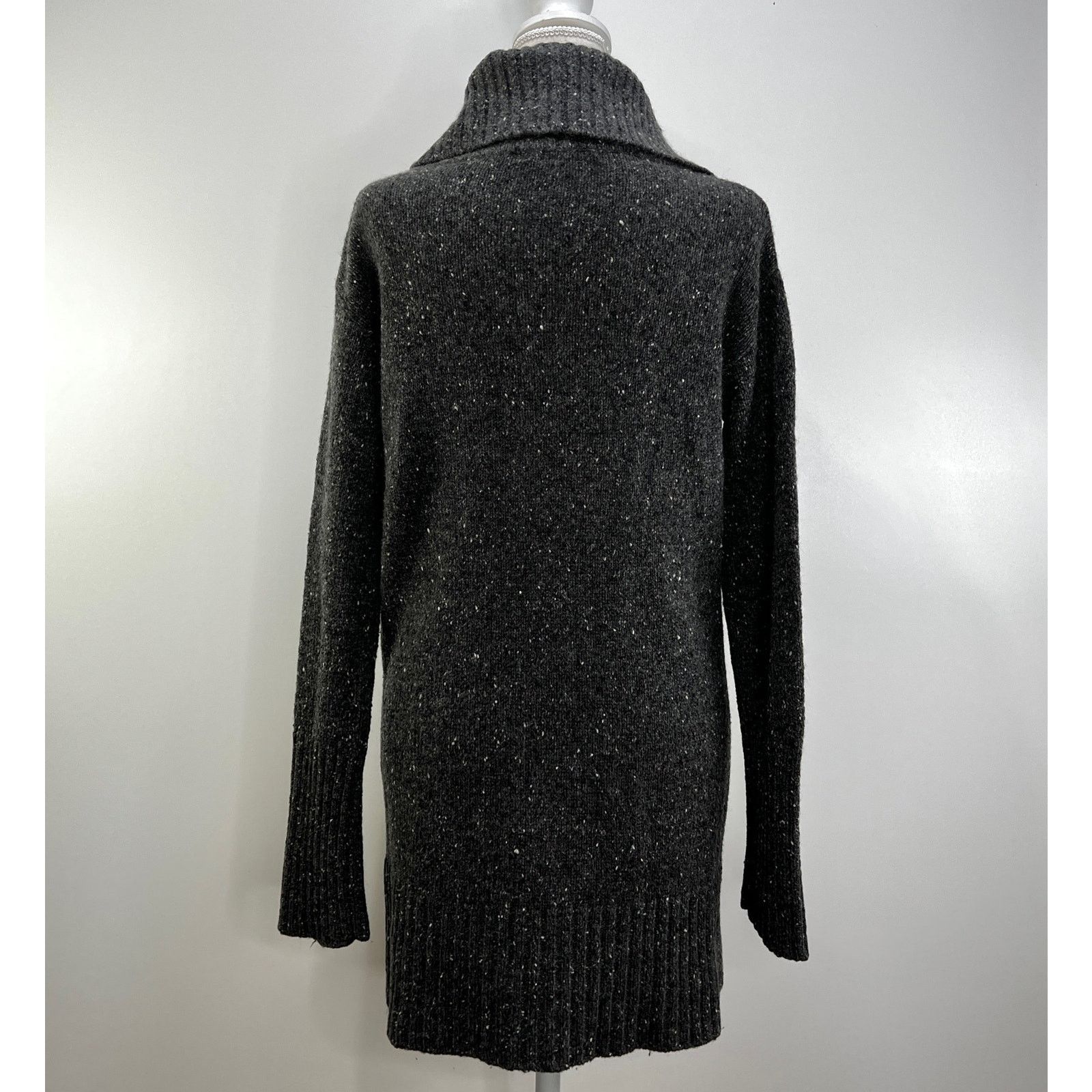 Vince Vince Cashmere Knit Shawl Collar Tunic Sweater Gray Size S / US 4 / IT 40 - 10 Thumbnail