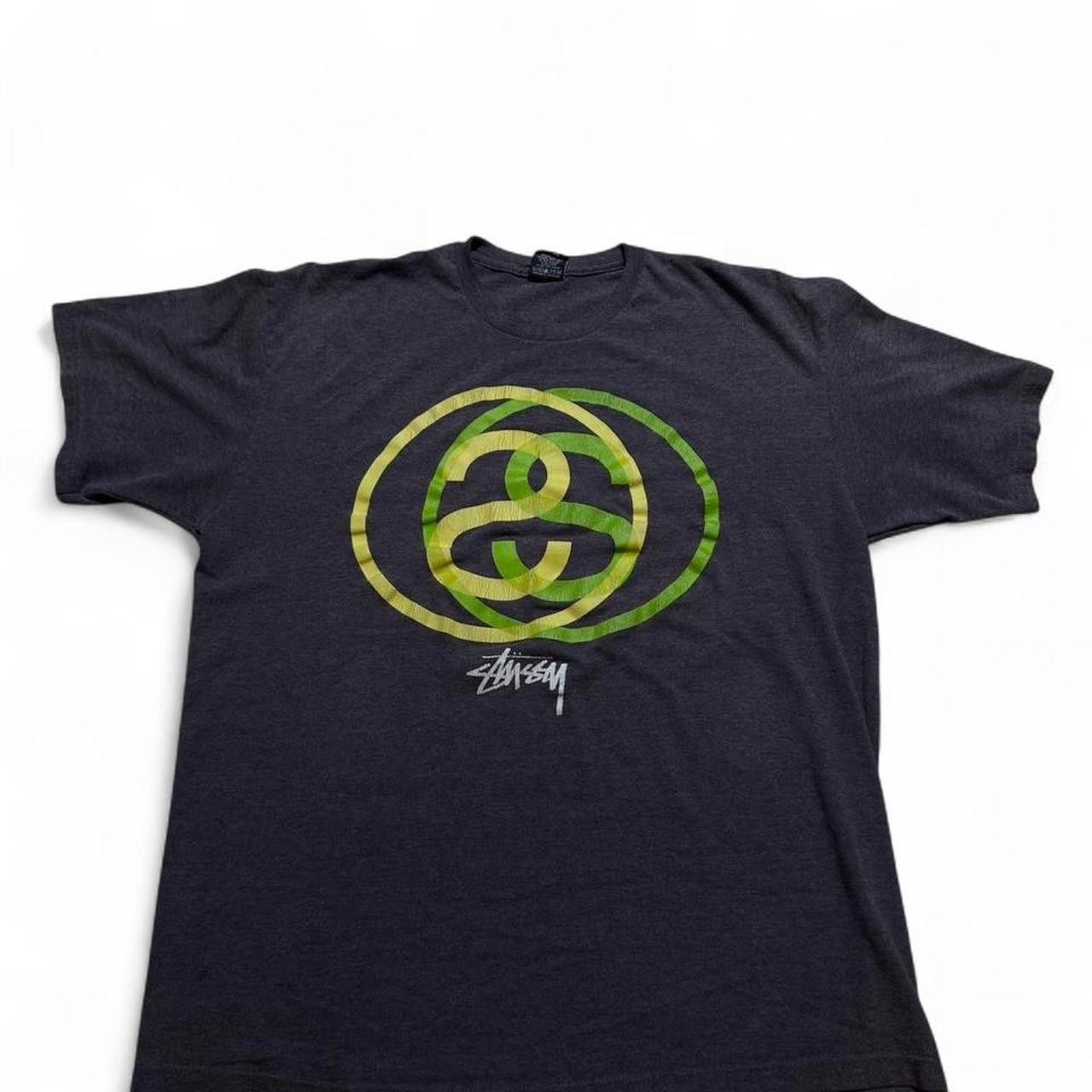 Stussy 2000 Y2k Stussy Double S Gray Black Graphic Tshirt Size US XL / EU 56 / 4 - 1 Thumbnail