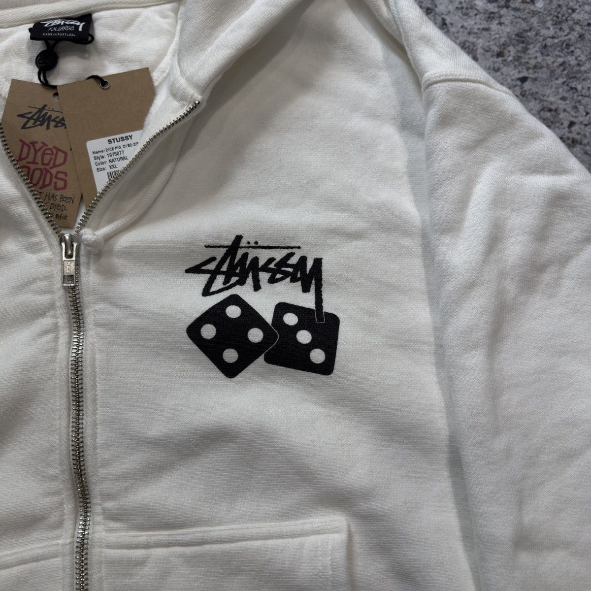 Stussy Stussy White Dice Zip Up Hoodie Size US XXL / EU 58 / 5 - 7 Thumbnail