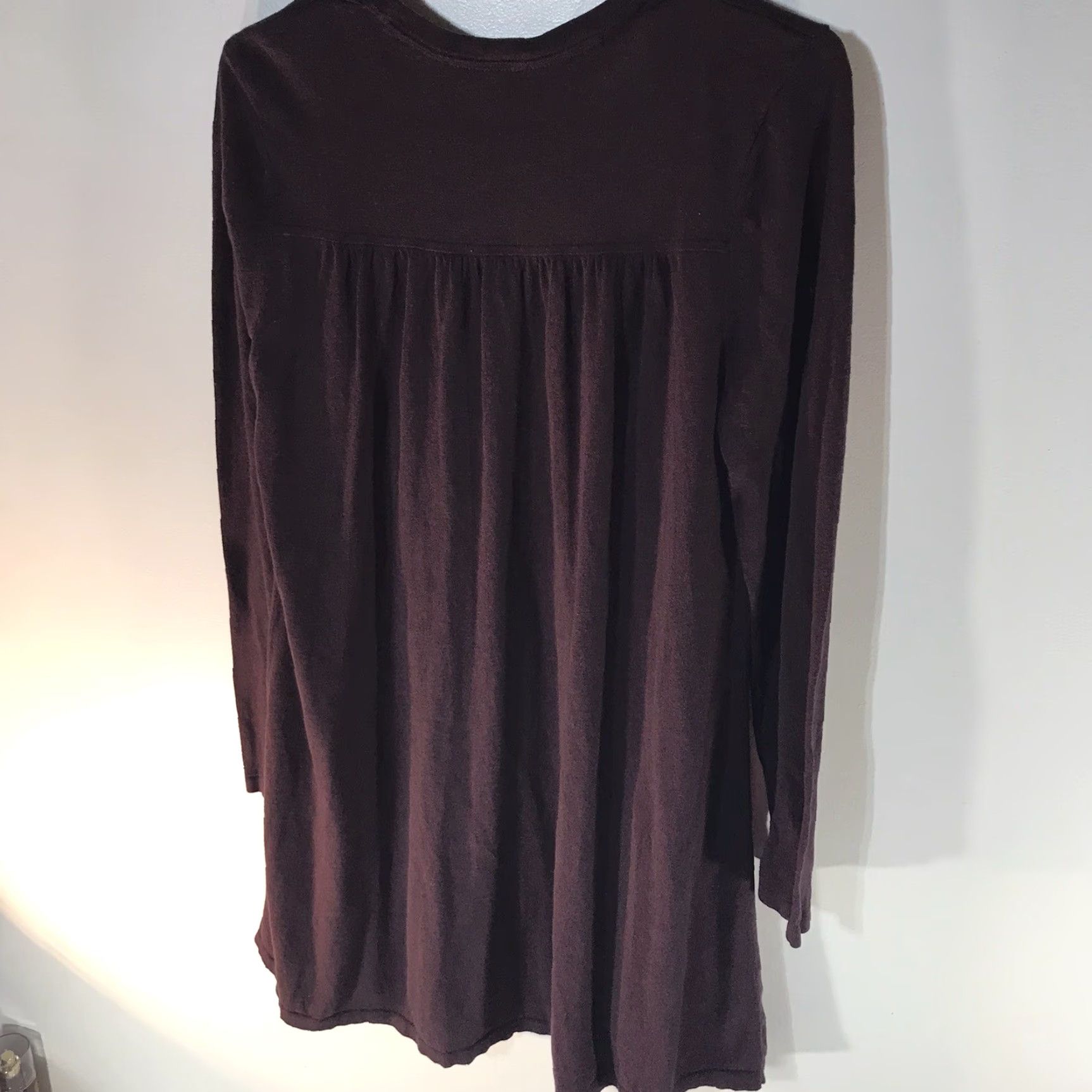 J. Jill J. Jill Oversized Duster Sweater Womens Size M Plum Long Sleeve V-Neck Knitted Casual Workwear Size M / US 6-8 / IT 42-44 - 3 Thumbnail