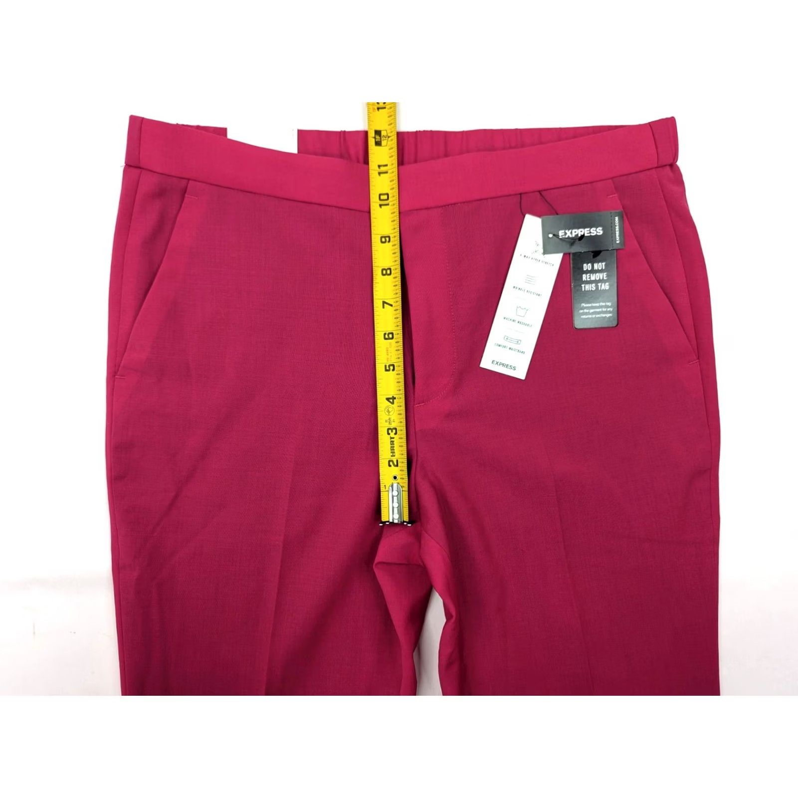 Express Express Wool Blend Stretch Twill Hi Rise Pants Women 34 Pink Size 24" / US 00 / IT 34 - 5 Thumbnail