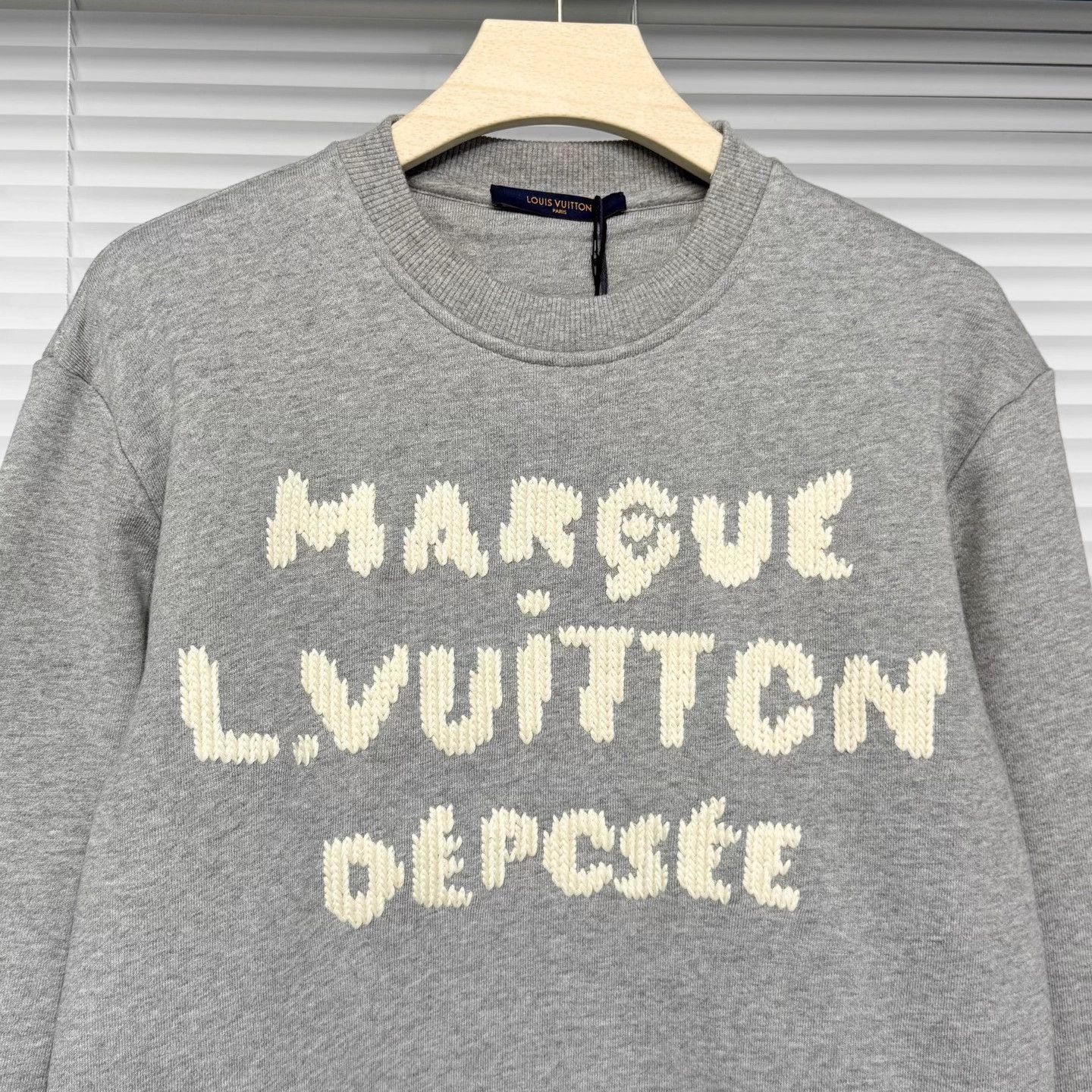 Louis Vuitton LV Monogram Knit Crewneck Sweatshirt Grey S Size US S / EU 44-46 / 1 - 3 Thumbnail