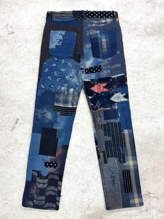 Japanese Brand **CUSTOM** Boro denim jeans Size US 34 / EU 50 - 4 Thumbnail