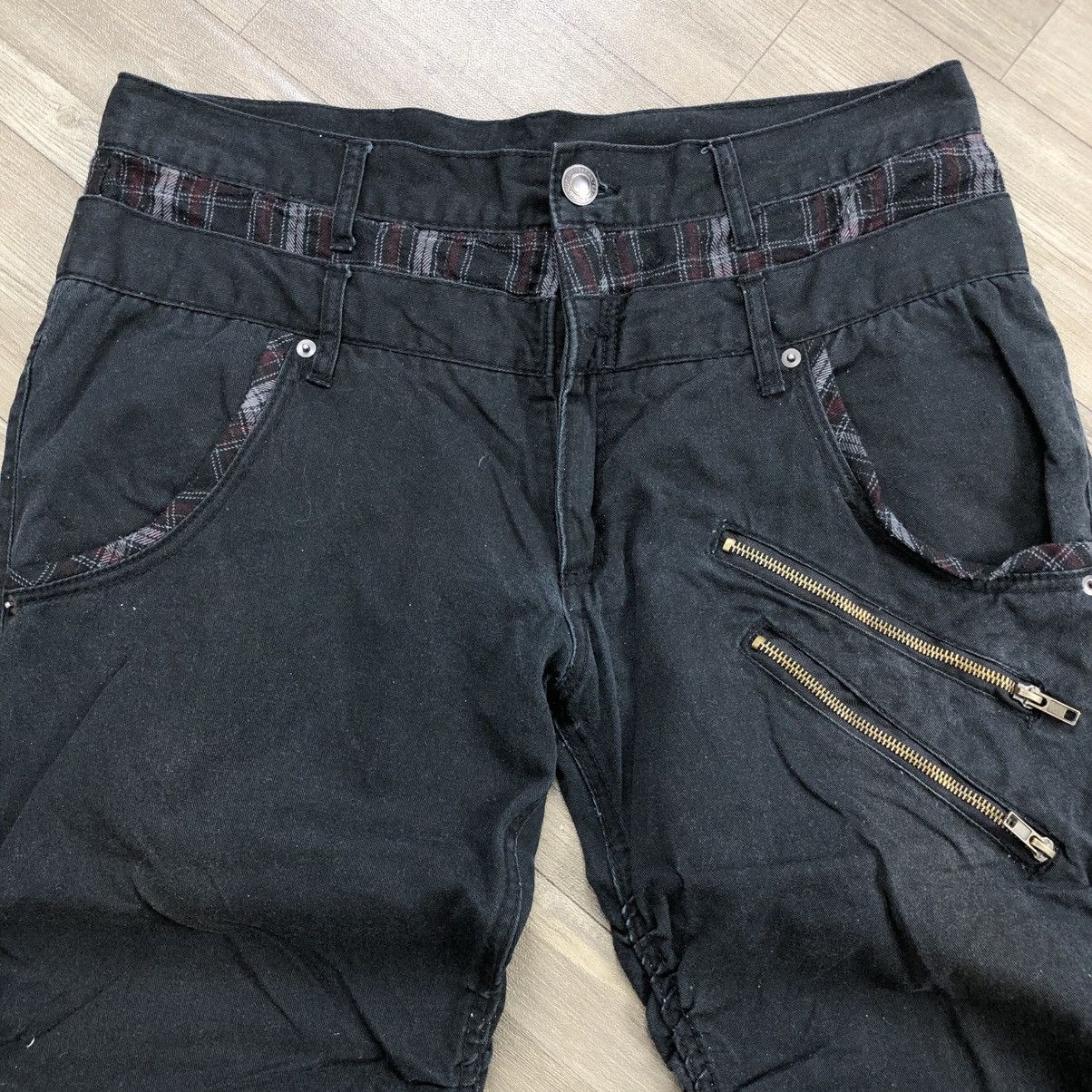 If Six Was Nine × Japanese Brand × Le Grande Bleu (L.G.B.) 🇯🇵 Japanese Double Waist Multi Zip Goa Gothic Style Pants Size US 35 - 5 Thumbnail