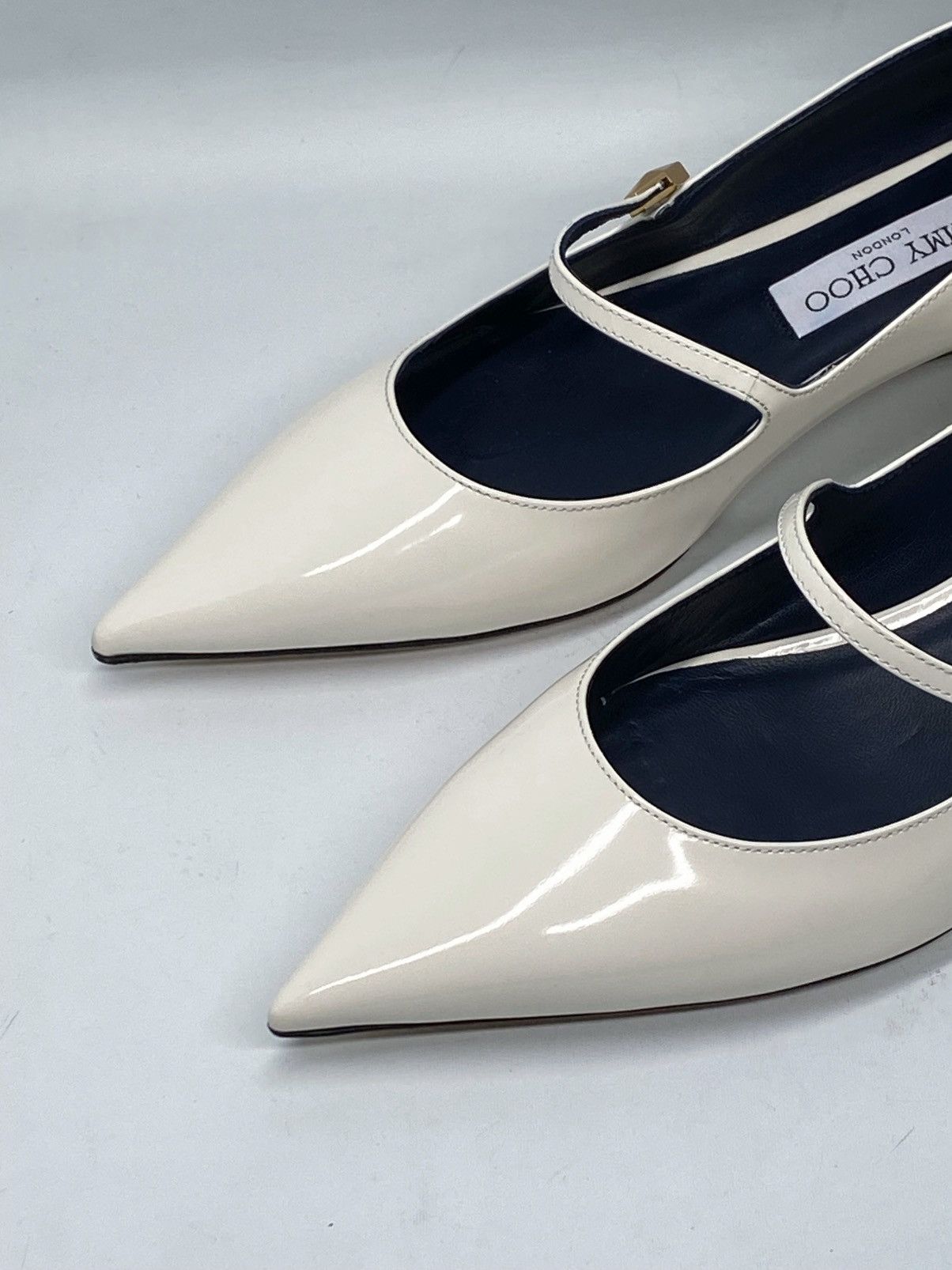 Jimmy Choo Jimmy Choo Carolyn Leather Mary Jane Flats size 38.5 Size US 8.5 / IT 38.5 - 4 Thumbnail
