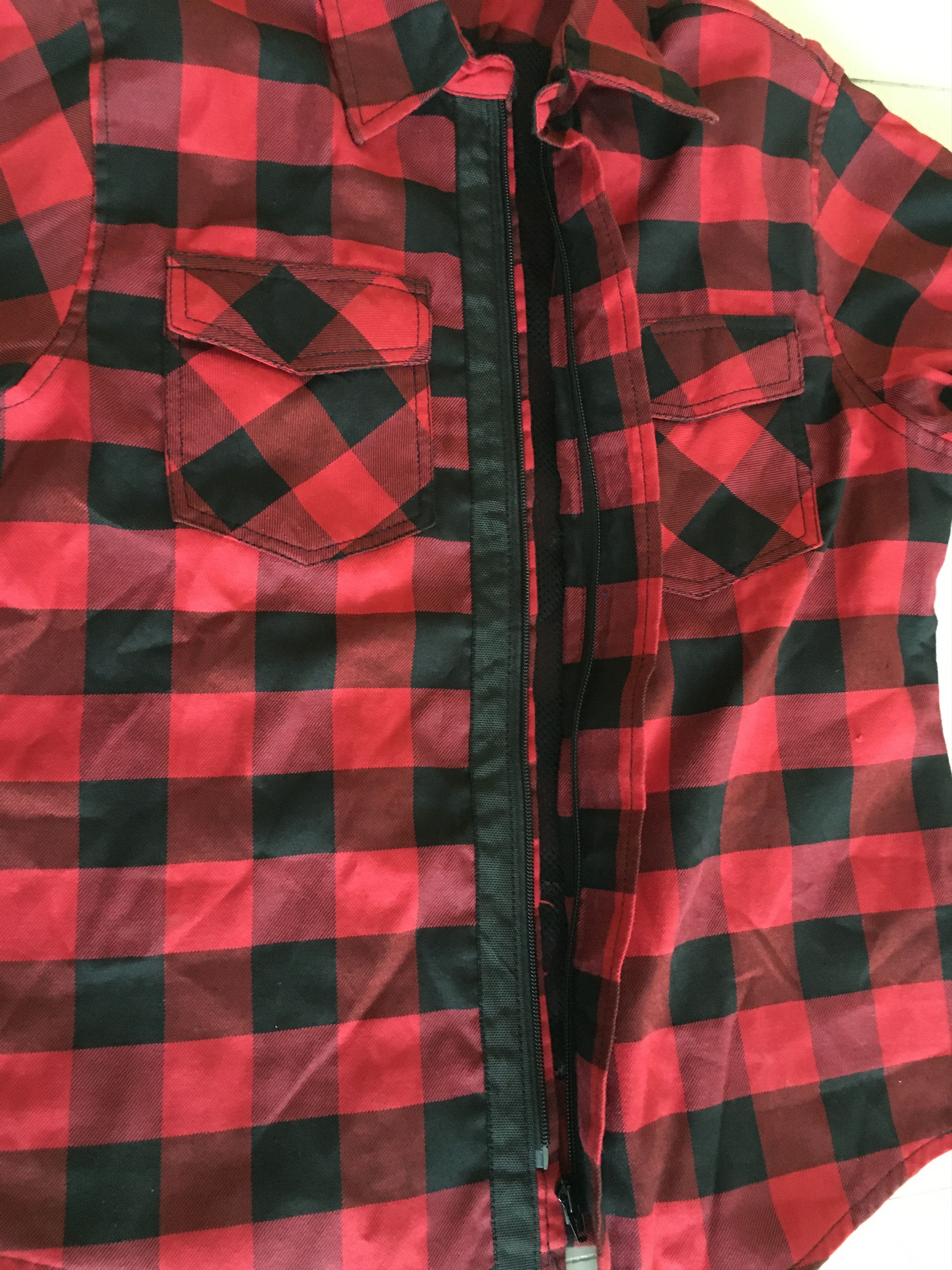 Other RIDERACT® Men's Reinforced Flannel Motorcycle Shirt Red Size US XS / EU 42 / 0 - 6 Thumbnail