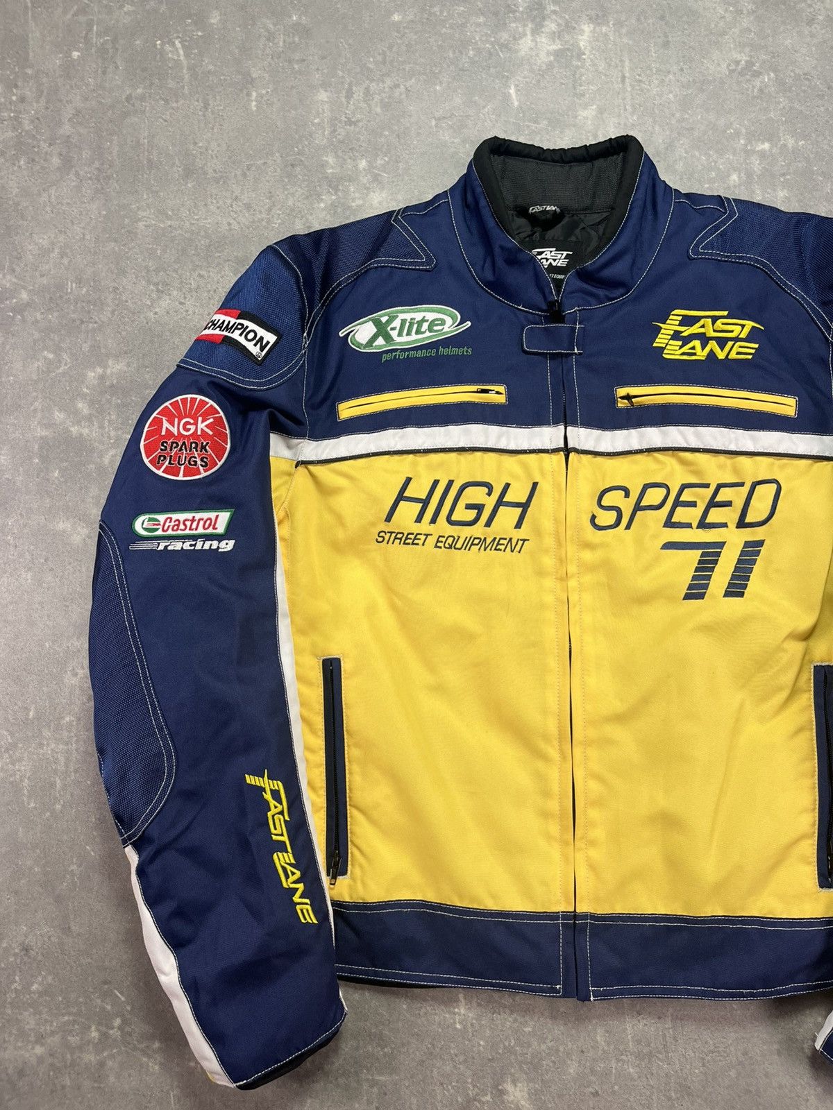 NASCAR Vintage High Speed #71 Fast Lane Nascar Racing Moto Jacket Size US XXL / EU 58 / 5 - 3 Thumbnail
