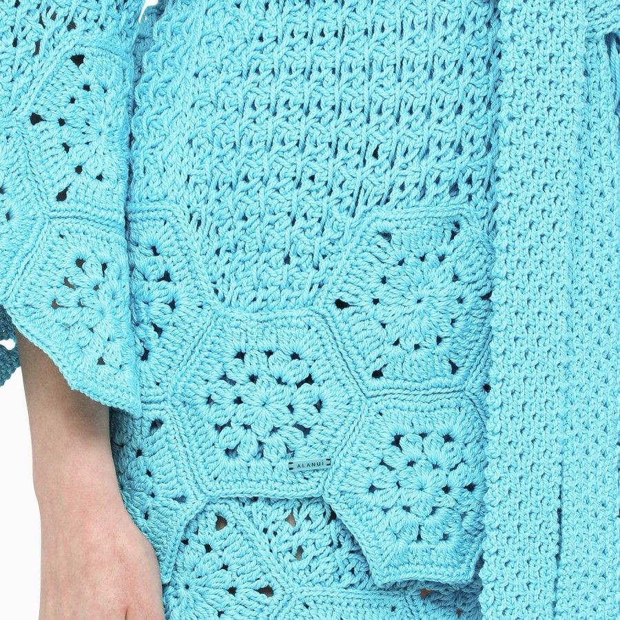 Alanui o1d2blof0724 Cardigans in Light Blue Size XS / US 0-2 / IT 36-38 - 4 Thumbnail