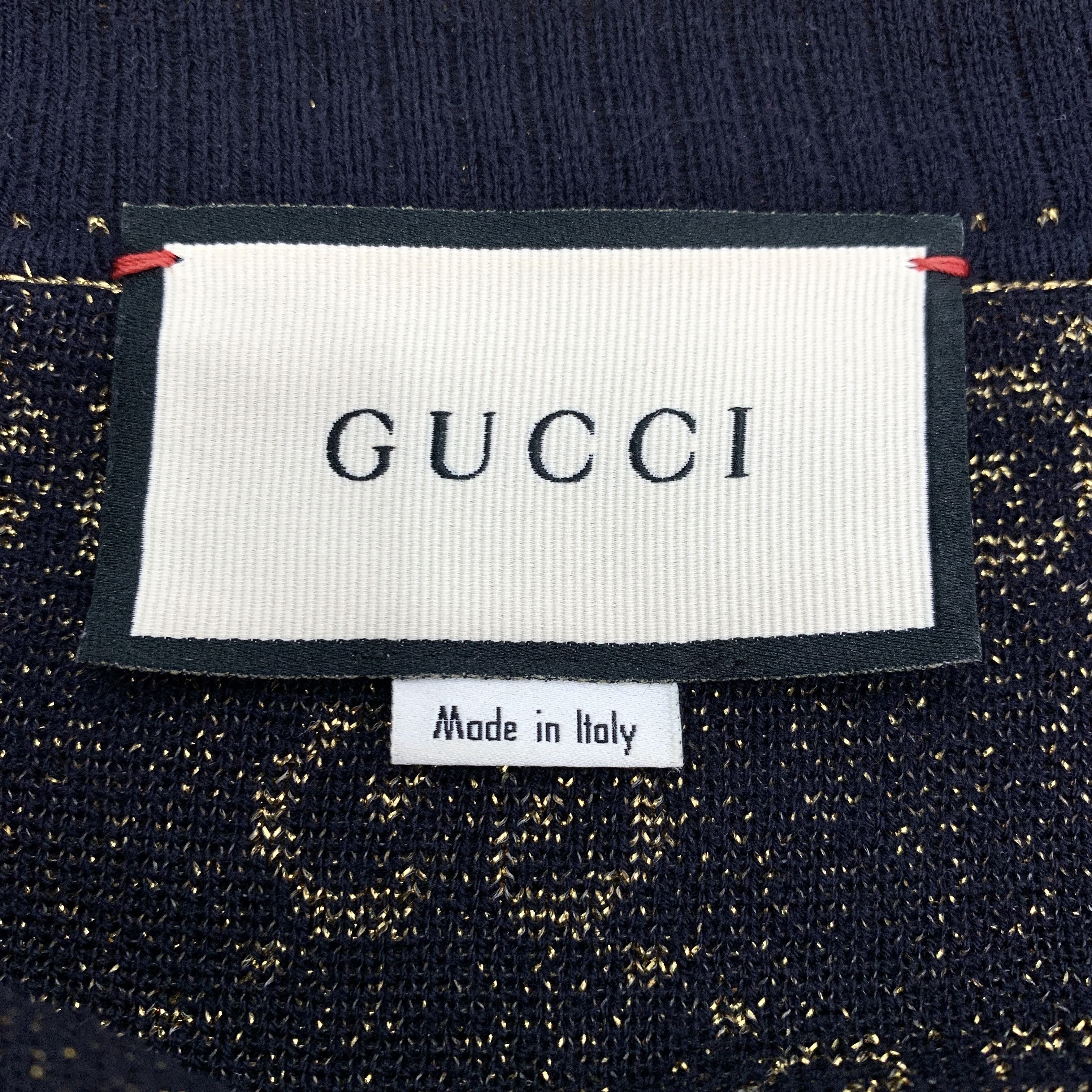 Gucci Gucci Black and gold V-neck knit coat Size M / US 6-8 / IT 42-44 - 6 Thumbnail