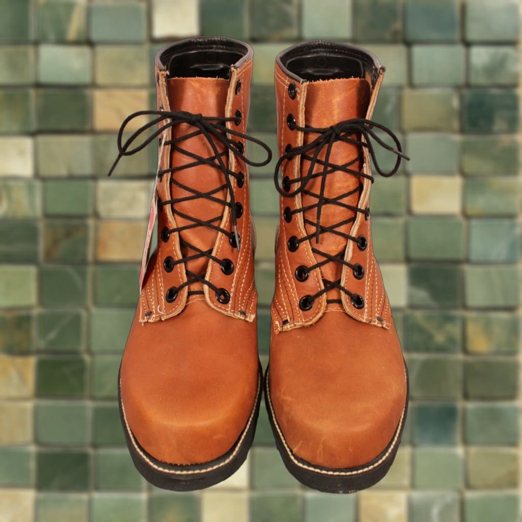 Nautica VINTAGE Utica Boots Boots Outdoor Mens 9 EEE Brown 1970s VTG Utica Brown Hunting / Outdoor Work Boots 9 EEE Mens Size US 9 / EU 42 - 1 Thumbnail