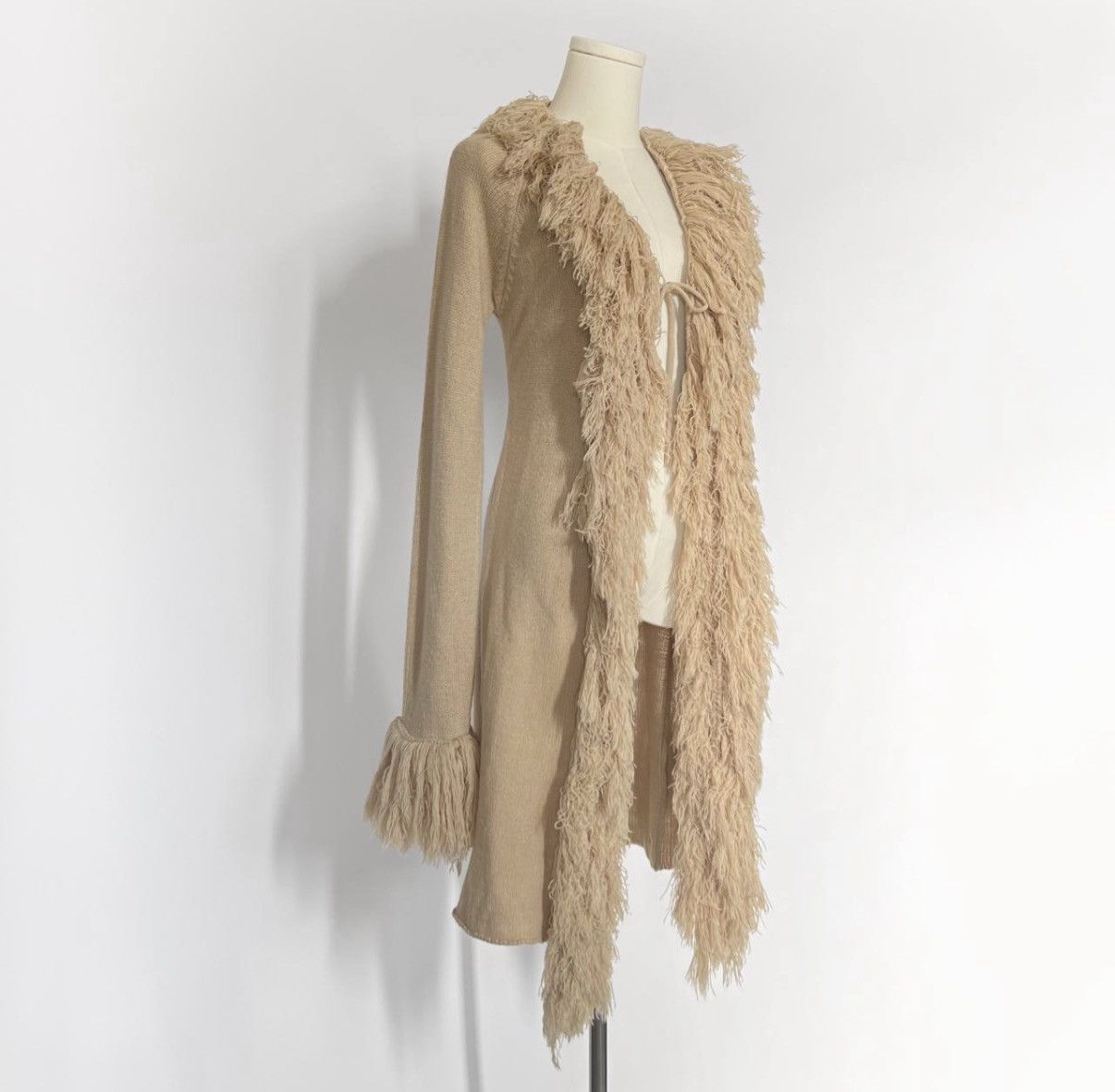 Other Fluffy fringe flare sleeve cardigan Size L / US 10 / IT 46 - 1 Thumbnail