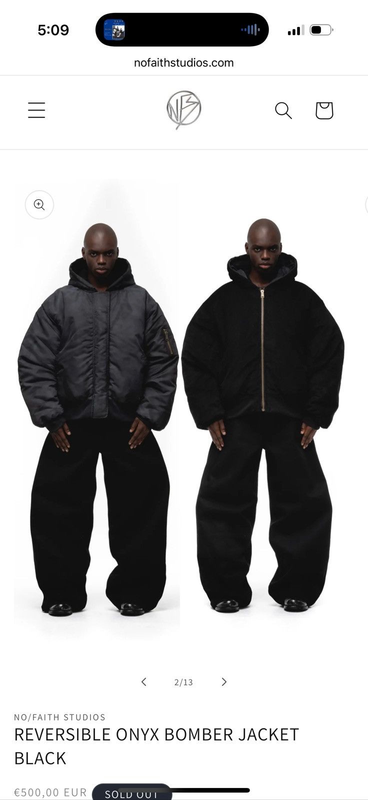 No Faith Studios No Faith Studios Onyx Hooded Bomber Jacket XL Size US XL / EU 56 / 4 - 6 Thumbnail