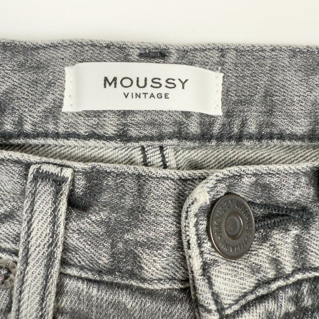 MOUSSY MOUSSY Cadet Skinny Gray Black Distressed Croppe Jeans sz 24 Size 24" / US 00 / IT 34 - 4 Thumbnail