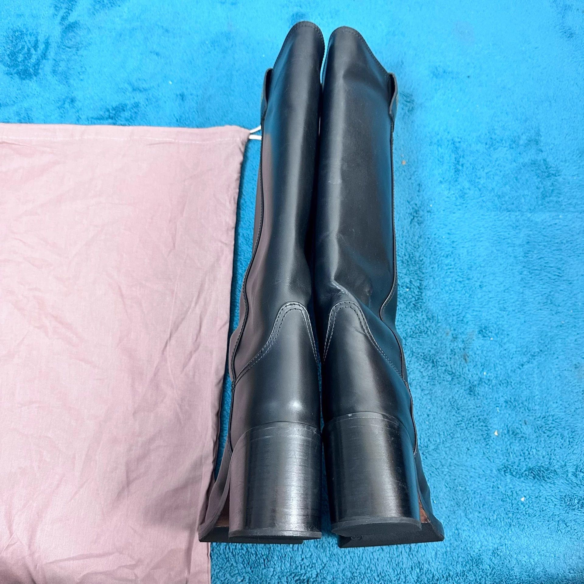 Miu Miu MIU MIU Leather Tall Boots Black EU36 MINT with Accessories Size US 5 / IT 35 - 4 Thumbnail