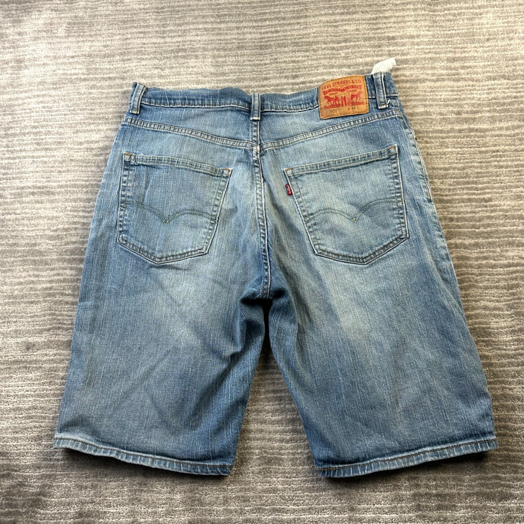 Levi's Levis Jeans Shorts Mens 34 Blue Denim Utility Skater Grunge 505 Jorts Y2K Grunge Denim Shorts Mens 34 Jeans Levi's 505 Y2K Size US 34 / EU 50 - 2 Thumbnail