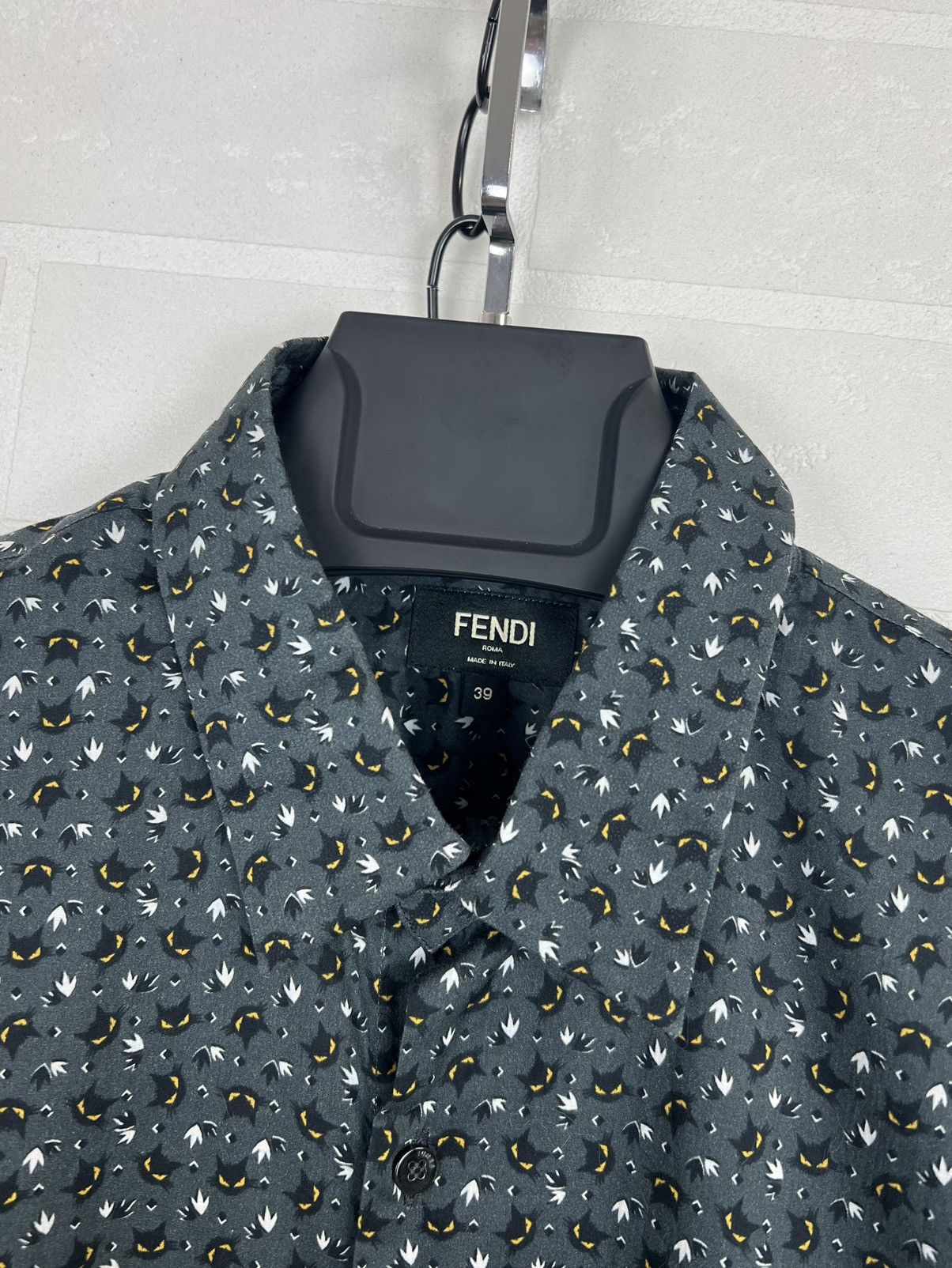 Fendi FENDI ROMA Shirt Button Up Monogram Monster Cat Eyes Pattern Size US S / EU 44-46 / 1 - 9 Thumbnail