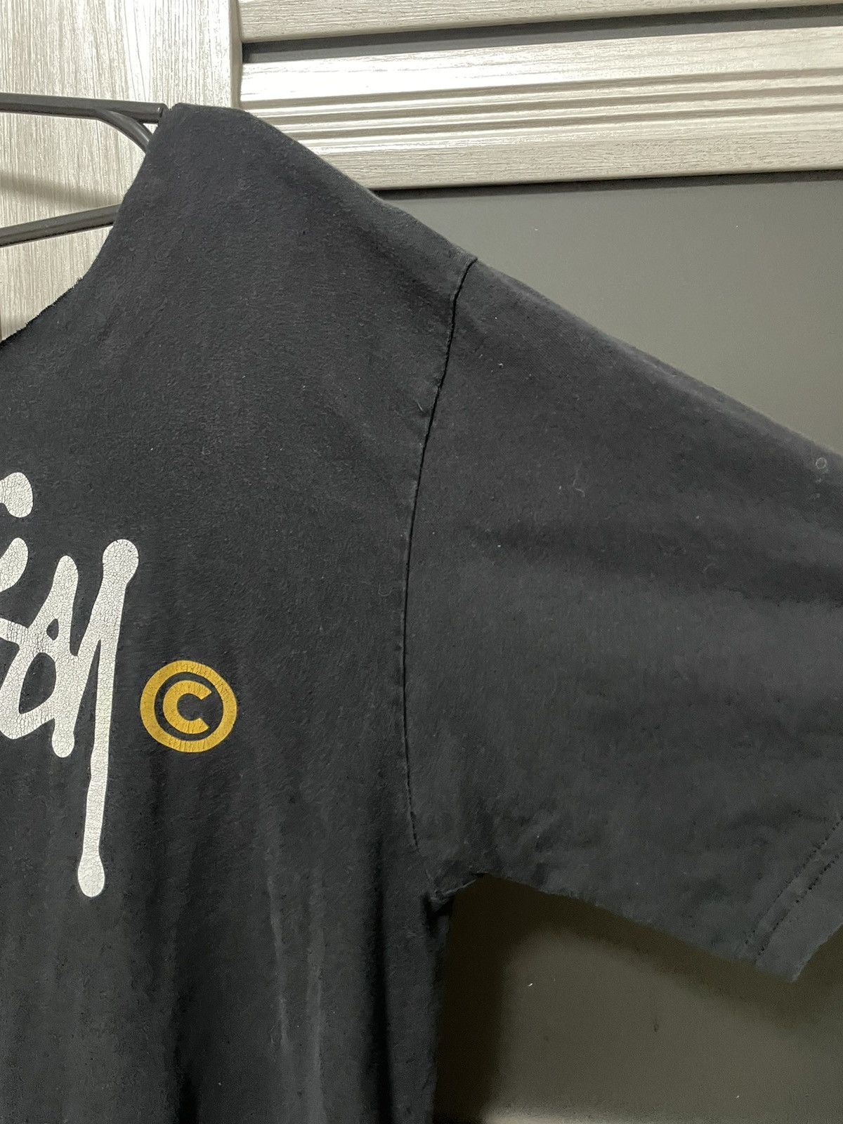 Stussy Vintage Stussy Cropped T Shirt Big and Small Logo Tee Size US XL / EU 56 / 4 - 3 Thumbnail