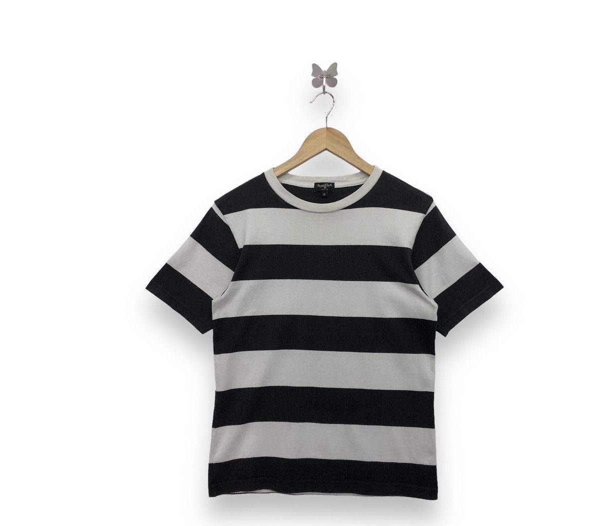 Margaret Howell Margaret Howell Stripe Minimalist Designer Tshirt Size US M / EU 48-50 / 2 - 1 Thumbnail