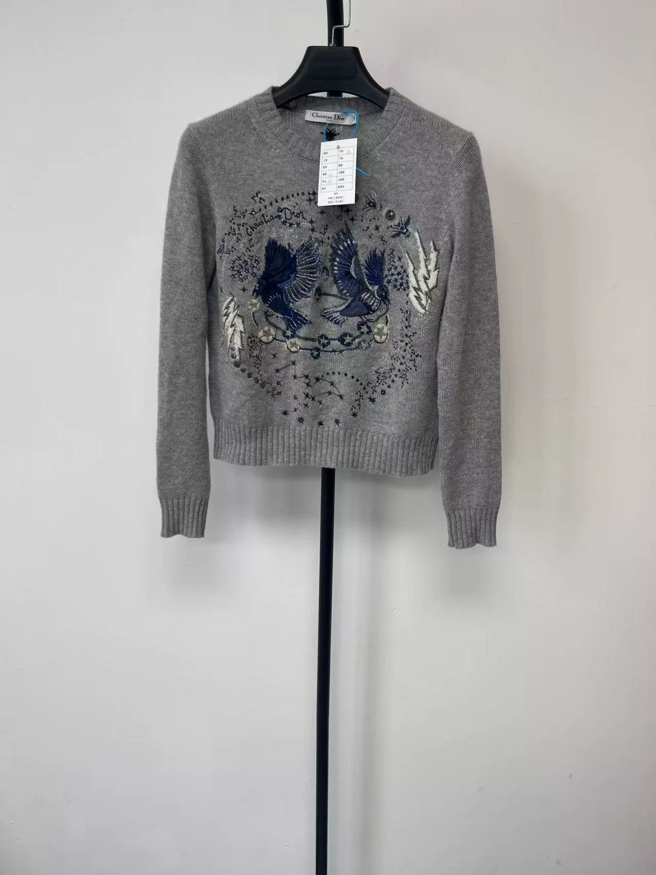 Dior dior zodiac pattern embroidered crew neck sweater Size S / US 4 / IT 40 - 1 Thumbnail