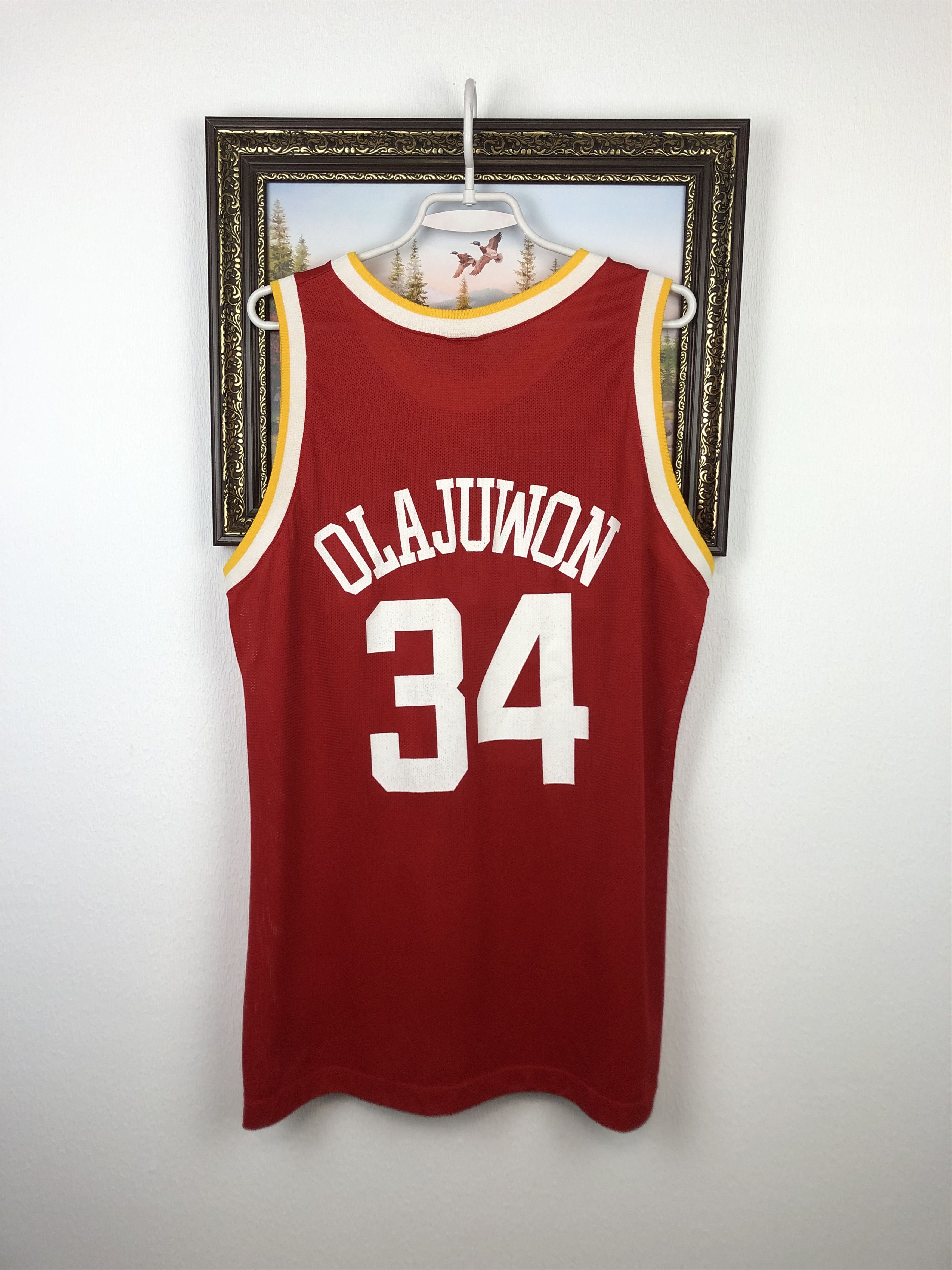 Champion Vintage 90's Champion Houston Rockets Hakeem Olajuwon Jersey Size US XL / EU 56 / 4 - 7 Thumbnail