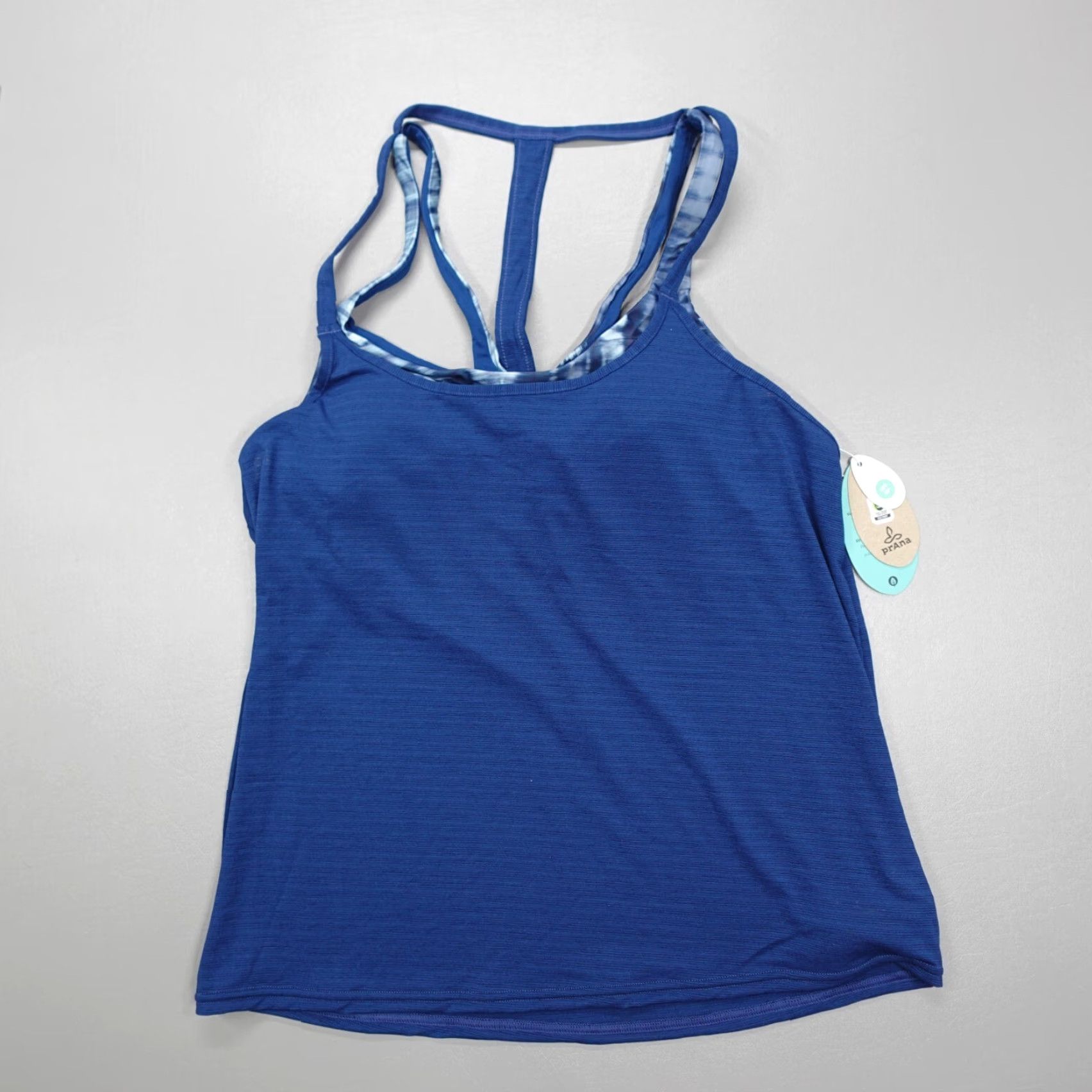 Prana prAna Ainsley Tankini Belize Blue Women's XS Tankini Solid Nylon Spandex Adjustable Removable Pads 1964801 Size ONE SIZE - 2 Thumbnail