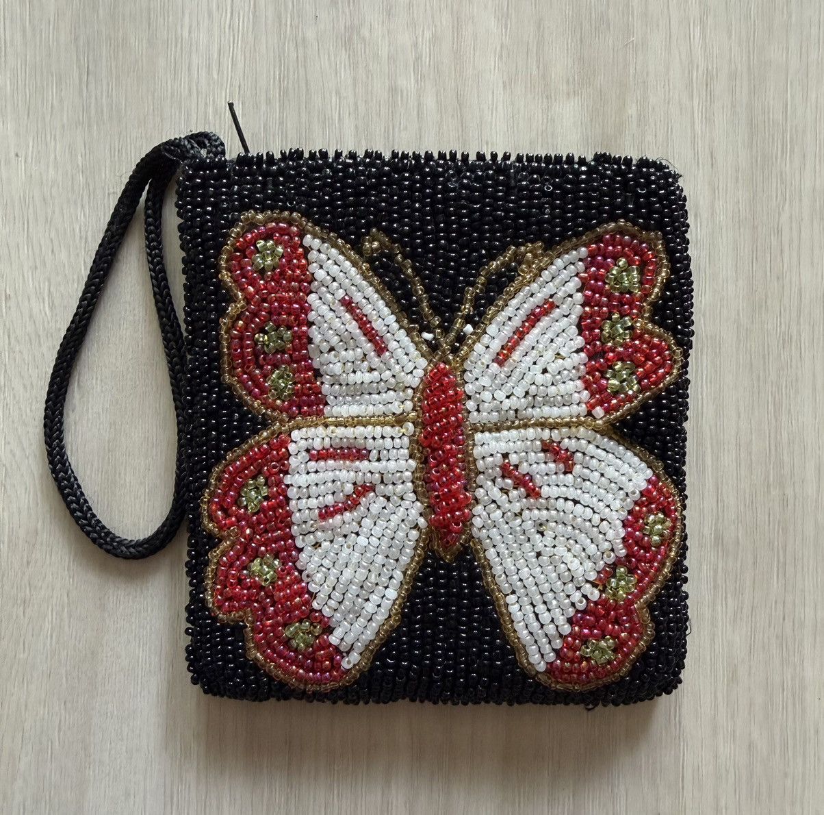 Vintage Vintage Beaded Butterfly Mini Bag Textured 3D Size ONE SIZE - 1 Thumbnail