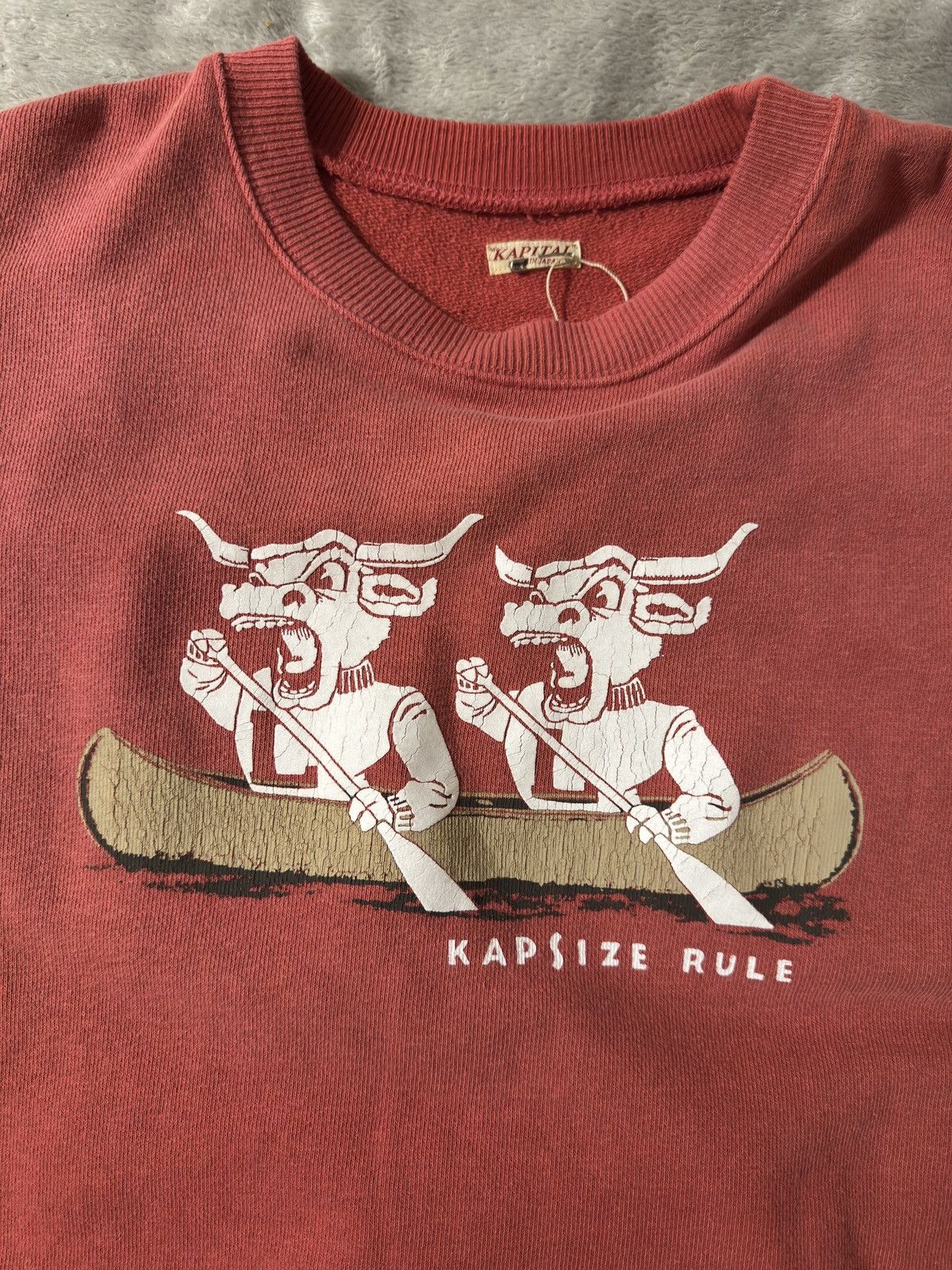 Kapital Kapital Knit Crew Sweater - Red (Longhorn ver.) Size US XL / EU 56 / 4 - 1 Thumbnail