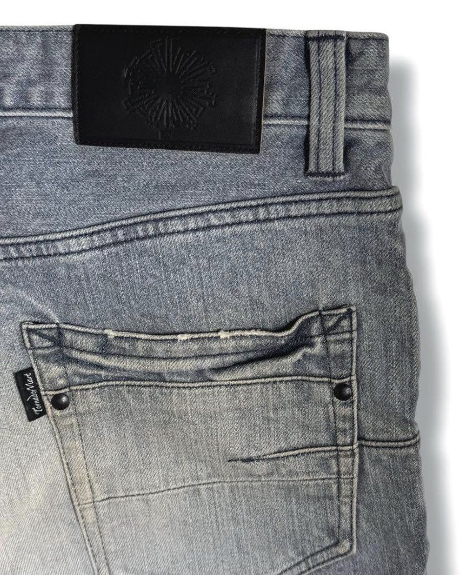 Tornado Mart Tornado Mart Distressed Grey Denim Size US 31 - 4 Thumbnail