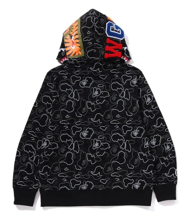 Bape Bape Shark Zip Hoodie Size ONE SIZE - 6 Thumbnail