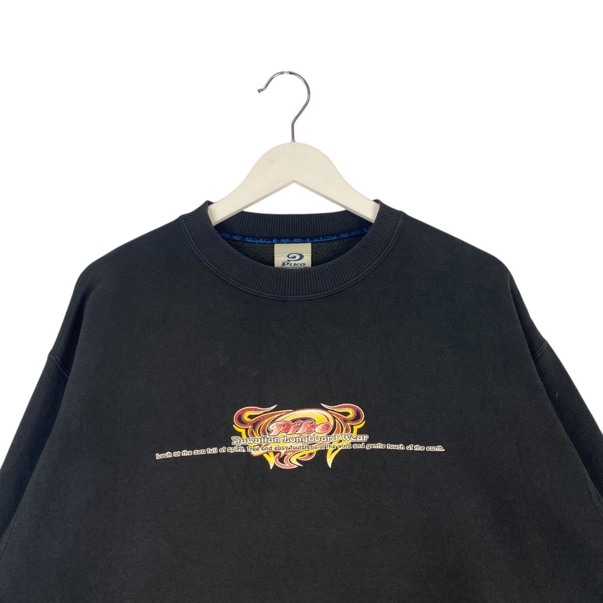 Vintage Vintage Piko Hawaiian Crewneck Sweatshirt Black Size L Size US L / EU 52-54 / 3 - 4 Thumbnail