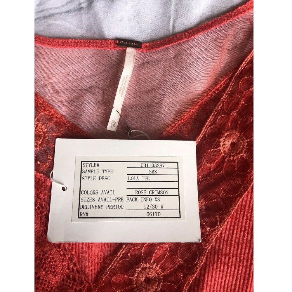 Free People NWT New Free People Lola Lace Trim V-Neck Top Size XS Size XS / US 0-2 / IT 36-38 - 5 Thumbnail