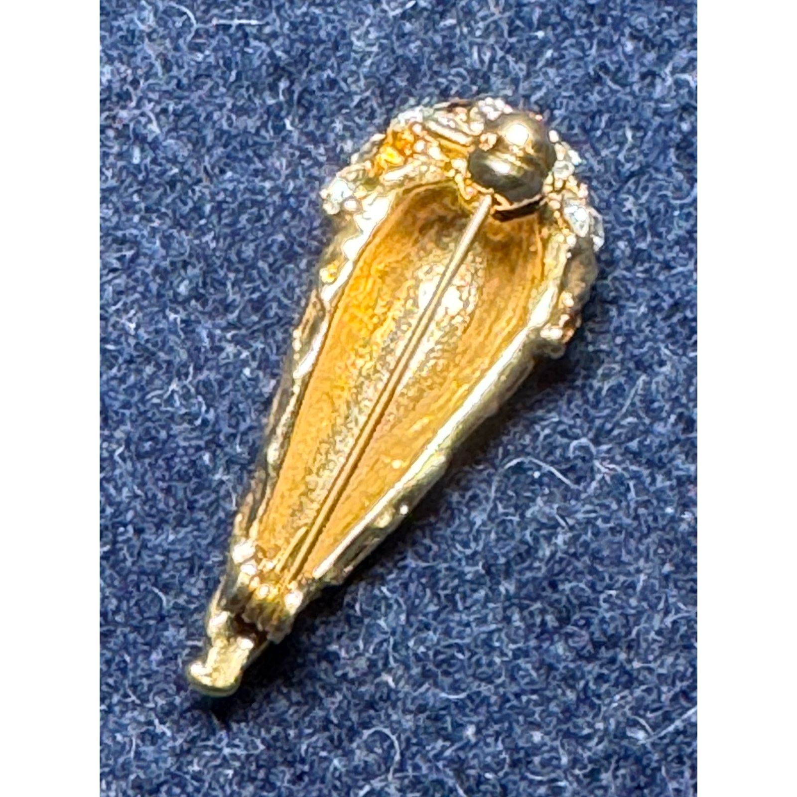 Other Gold Tone Snow Cone Brooch with Rhinestones Size ONE SIZE - 5 Thumbnail