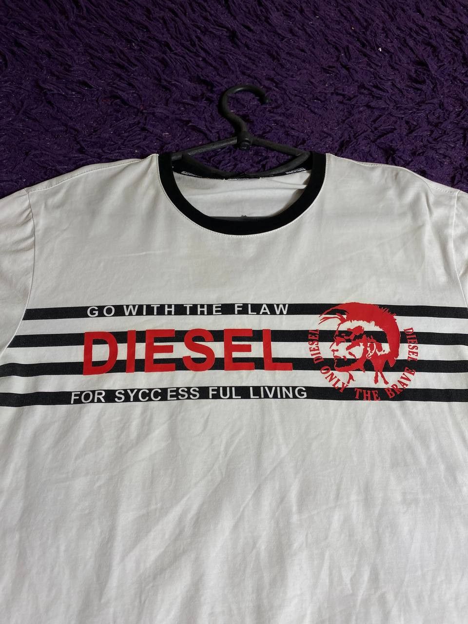 Diesel 90s Central Swoosh Vintage Y2K Oversized Retro T-Shirt Size US M / EU 48-50 / 2 - 4 Thumbnail