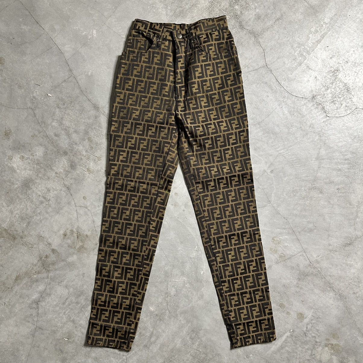 パンツ Fendi Embroidered Cotton Blend Pant Fendi Cotton Blend Cargo Pants with Drawstring men - Glamood