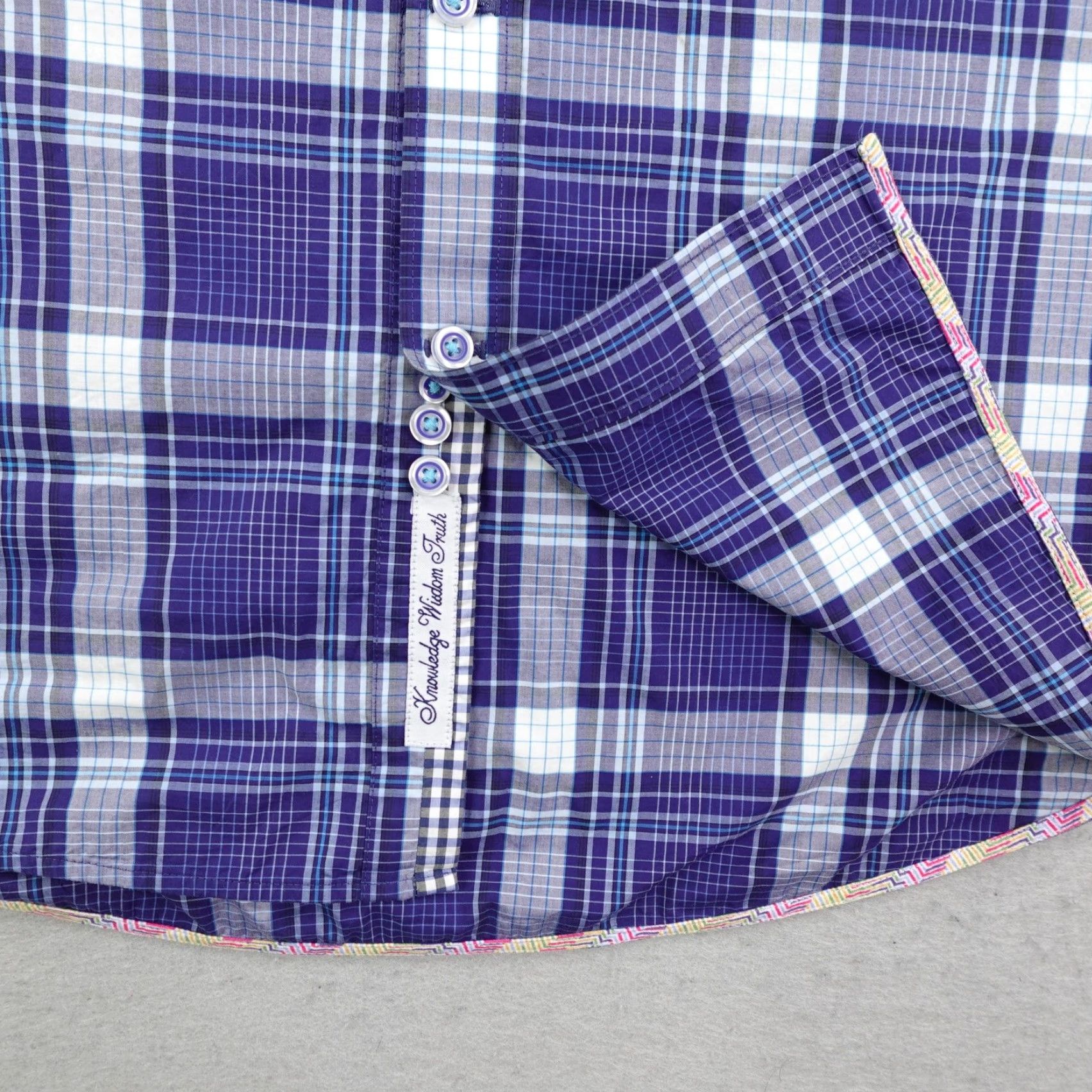 Robert Graham Robert Graham Shirt Mens 3XL Blue Plaid Short Sleeve Tailored Fit Button-Up Size US XXL / EU 58 / 5 - 4 Thumbnail