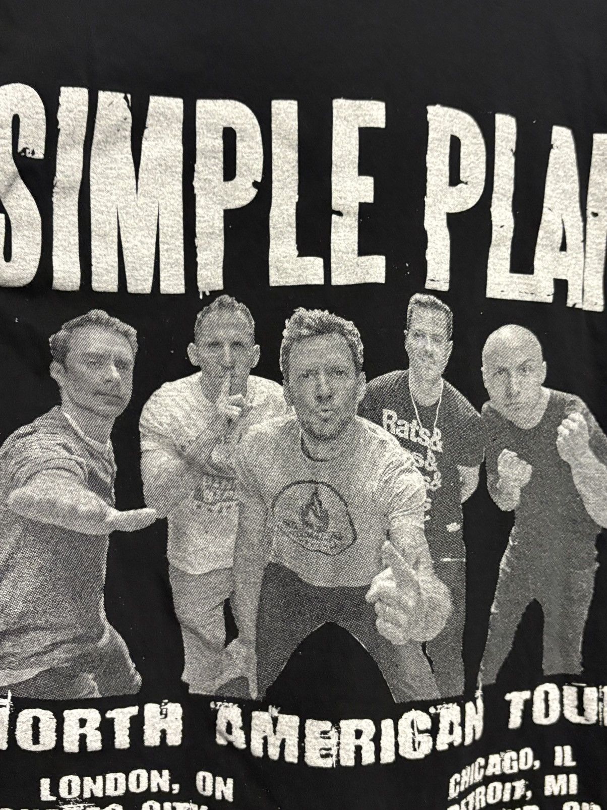 Band Tees Vintage Y2K Simple Plan North American Tour SS Band T-Shirt Size US L / EU 52-54 / 3 - 5 Thumbnail