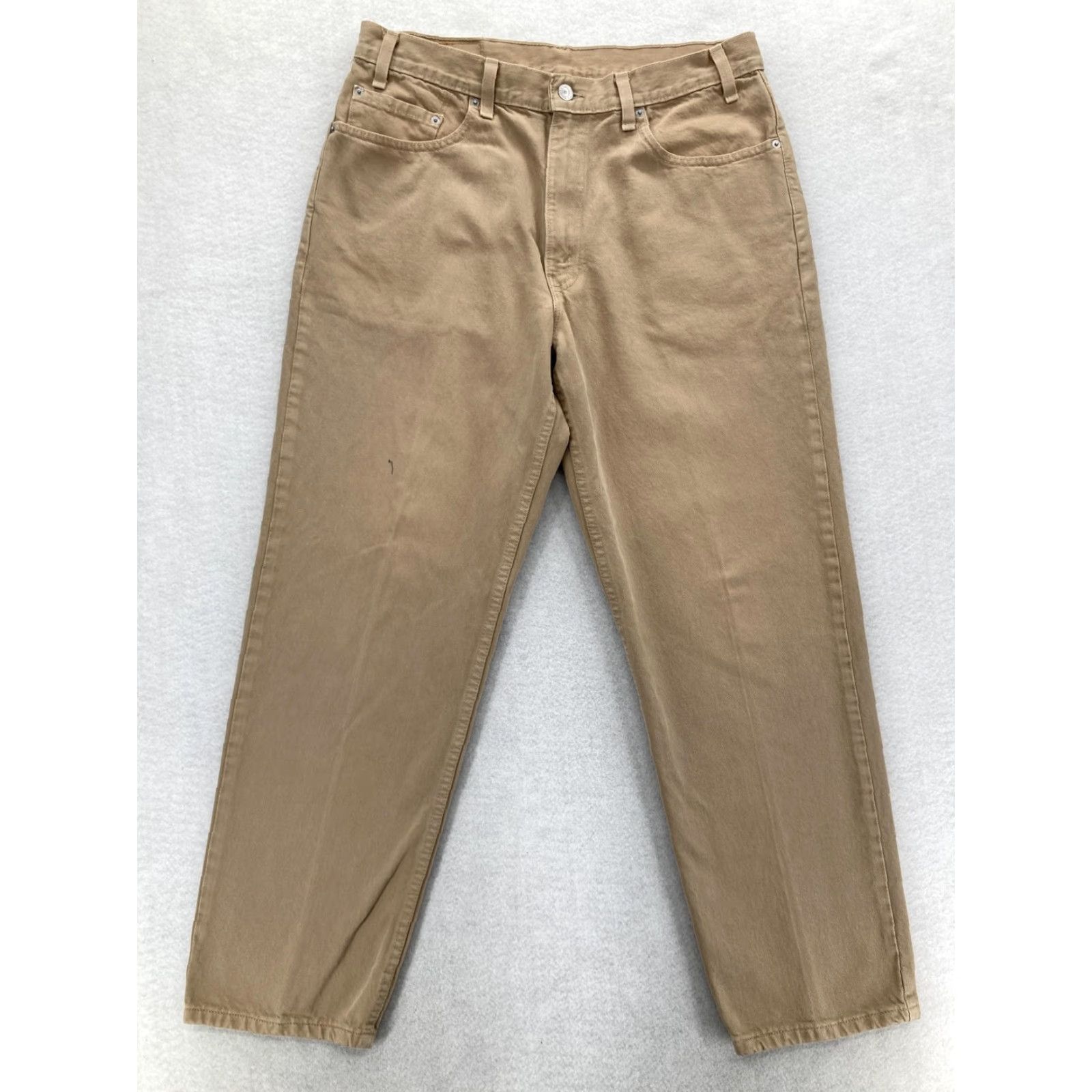 Levi's VINTAGE Levi's 550 Jeans Mens 36x30 Tan Khaki Denim Relaxed Tapered Leg USA Size US 36 / EU 52 - 2 Thumbnail