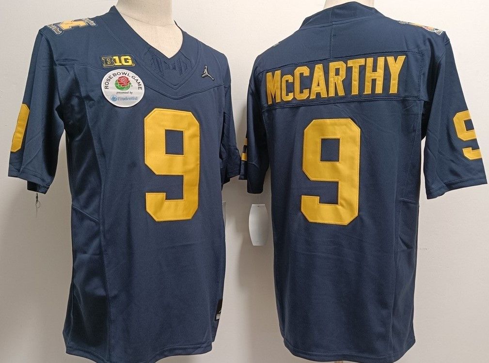 Other Men’s Wolverines 9 J.J. McCarthy Navy Rose Bowl Jersey Size US L / EU 52-54 / 3 - 4 Thumbnail