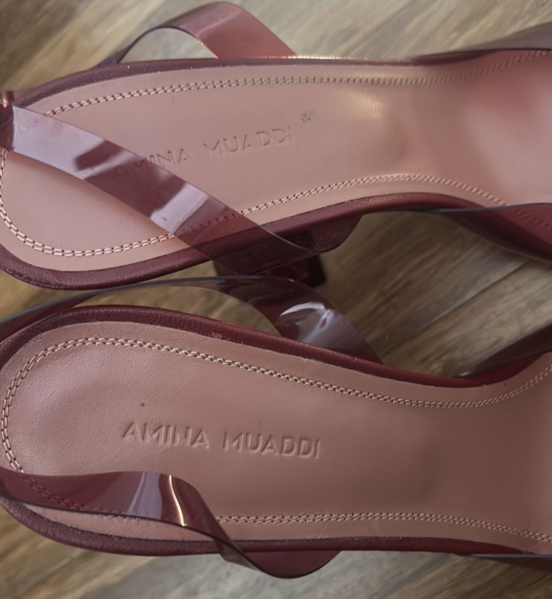 Amina Muaddi AMINA MUADDI ‘Begum’ Crystal PVC Slingback Glass Pumps Size US 9 / IT 39 - 3 Thumbnail