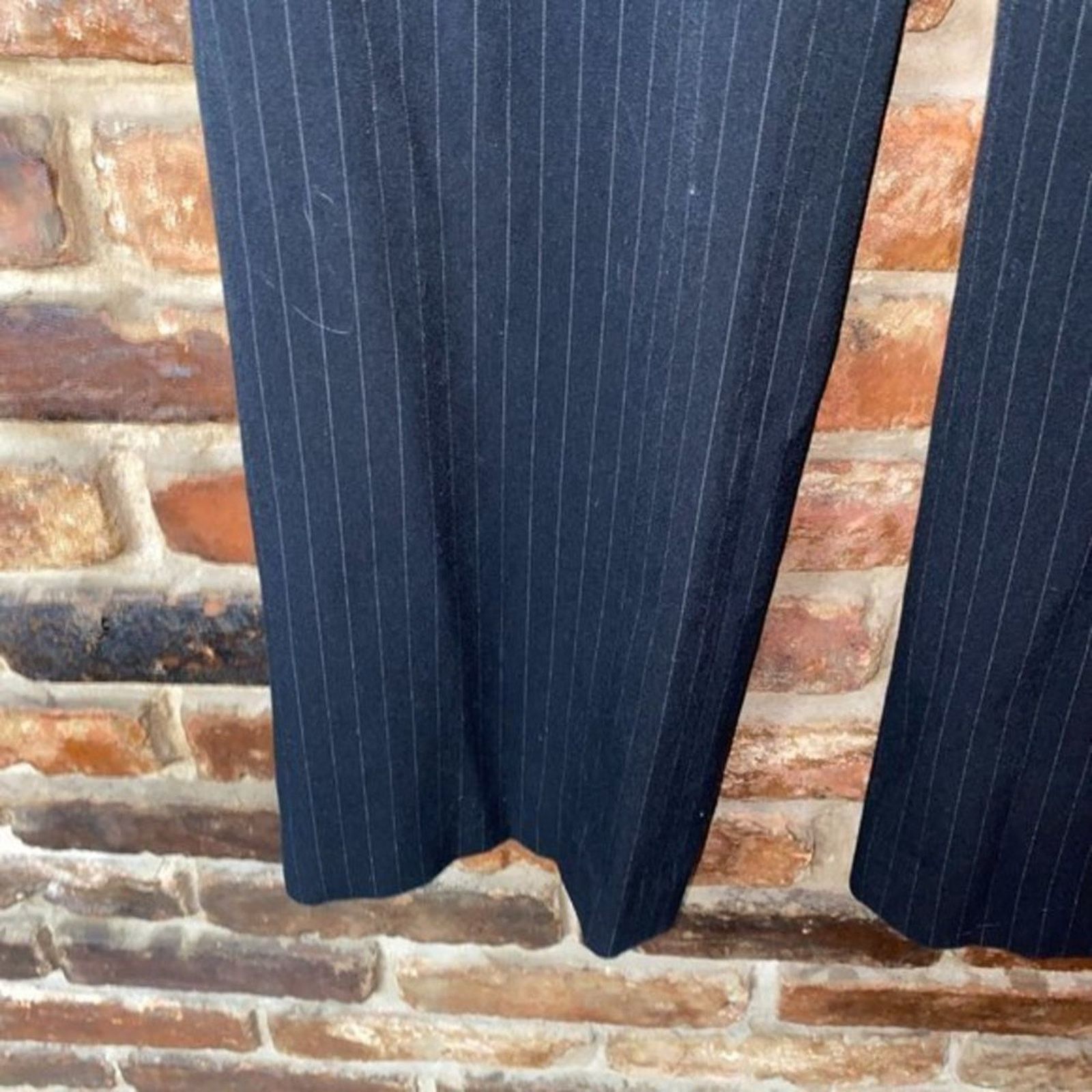 Other Rafaella Black & White Pinstripe Wide Leg Dress Pant 10 Size 32" / US 10 / IT 46 - 3 Thumbnail