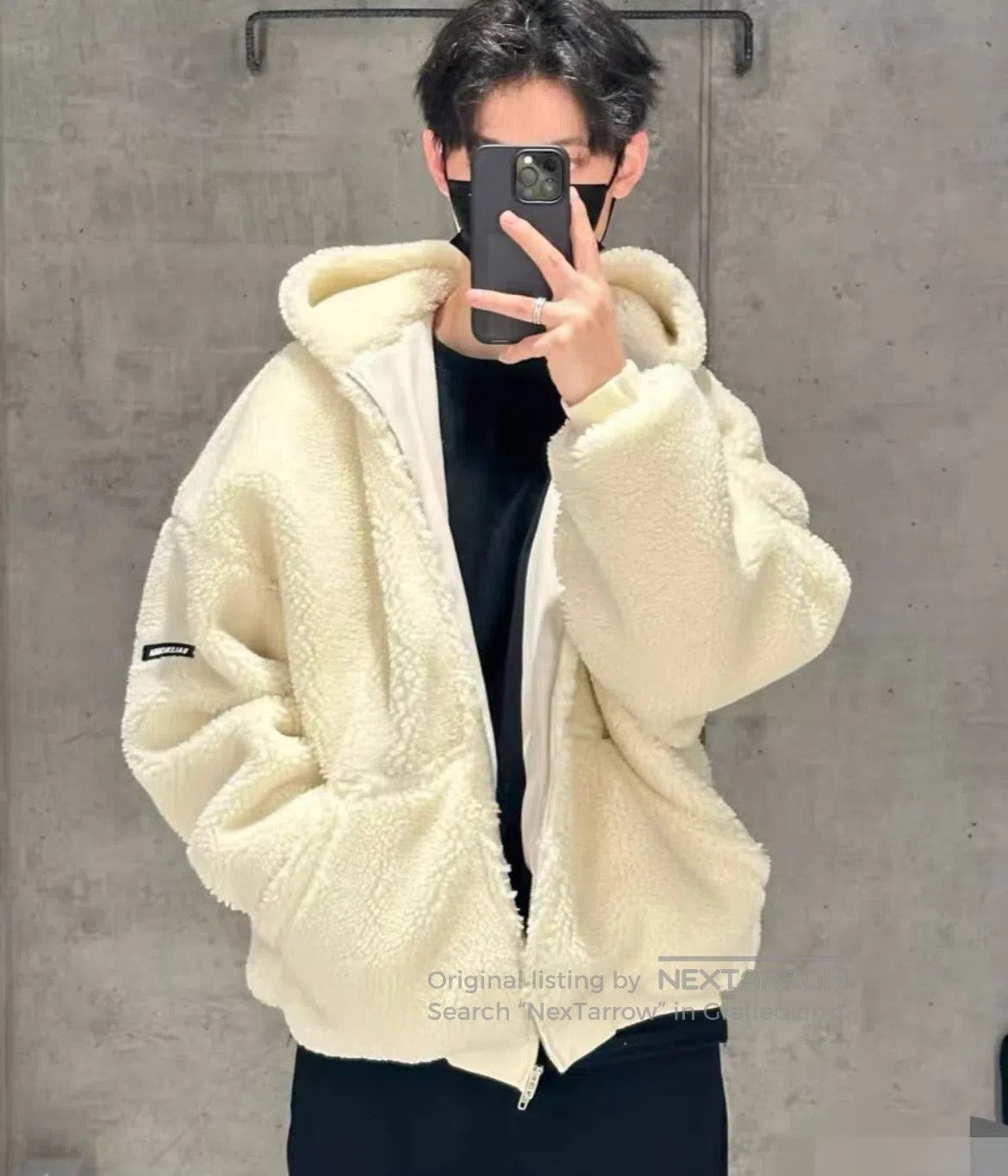 Balenciaga Balenciaga Teddy bear logo-printed fleece hooded jacket| Size US M / EU 48-50 / 2 - 1 Thumbnail
