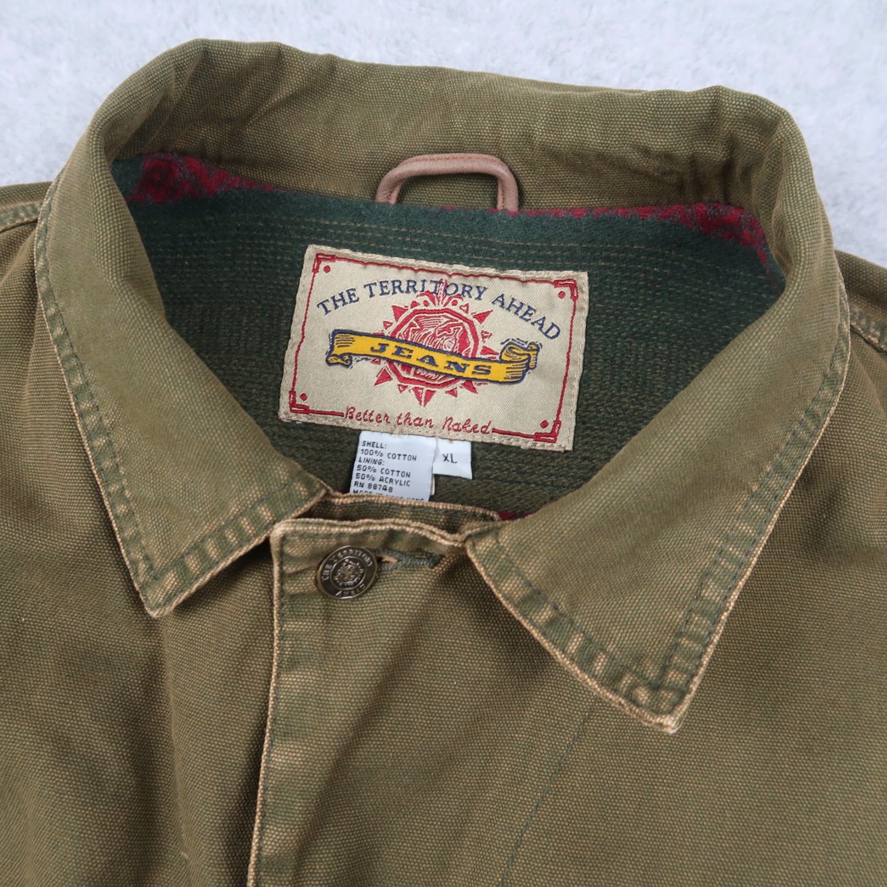 The Territory Ahead VINTAGE Territory Ahead Chore Jacket XL XLarge Denim Coat Aztec Blanket Lined Size US XL / EU 56 / 4 - 4 Thumbnail
