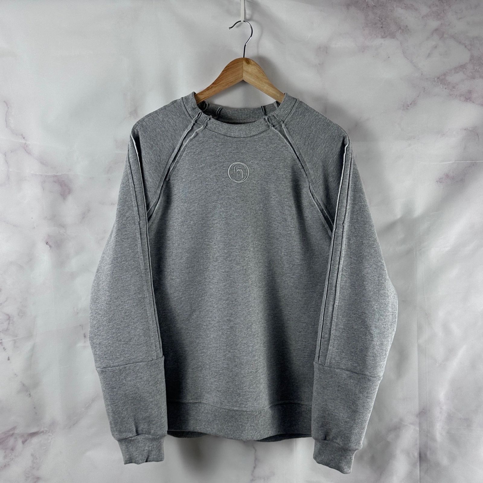 HIDDEN Hidden NY x Annie Grey Panelled Raglan Crewneck Sweatshirt Size US XL / EU 56 / 4 - 1 Thumbnail