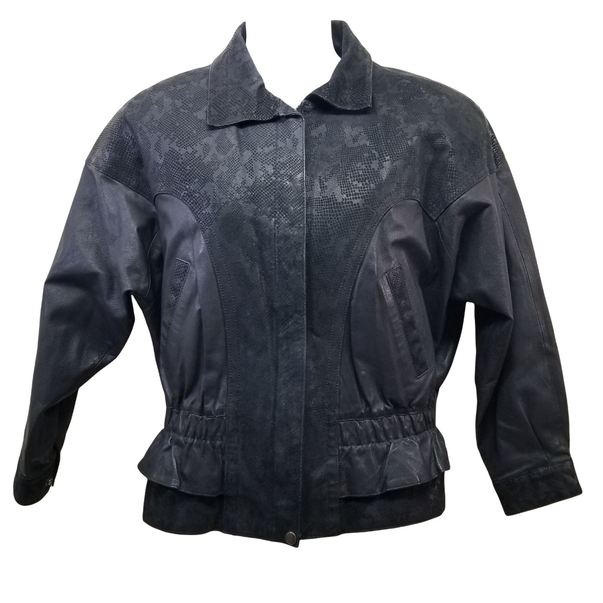Wilsons Leather Wilsons M Black Leather Coat Jacket Zip Out Liner Pockets Vi Size M / US 6-8 / IT 42-44 - 1 Thumbnail