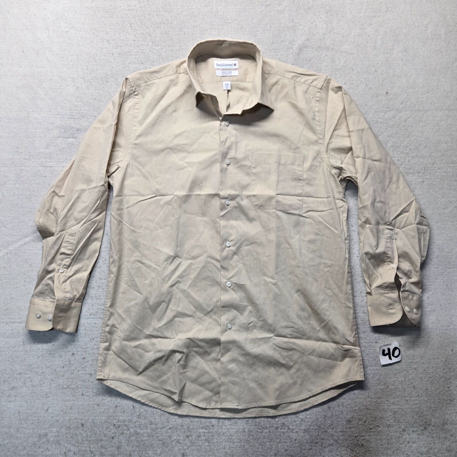 Vintage Saddlebred Shirt Mens Adult Size 15.5 Brown Button-Up Long Sleeve Cotton Classic Size US L / EU 52-54 / 3 - 2 Thumbnail